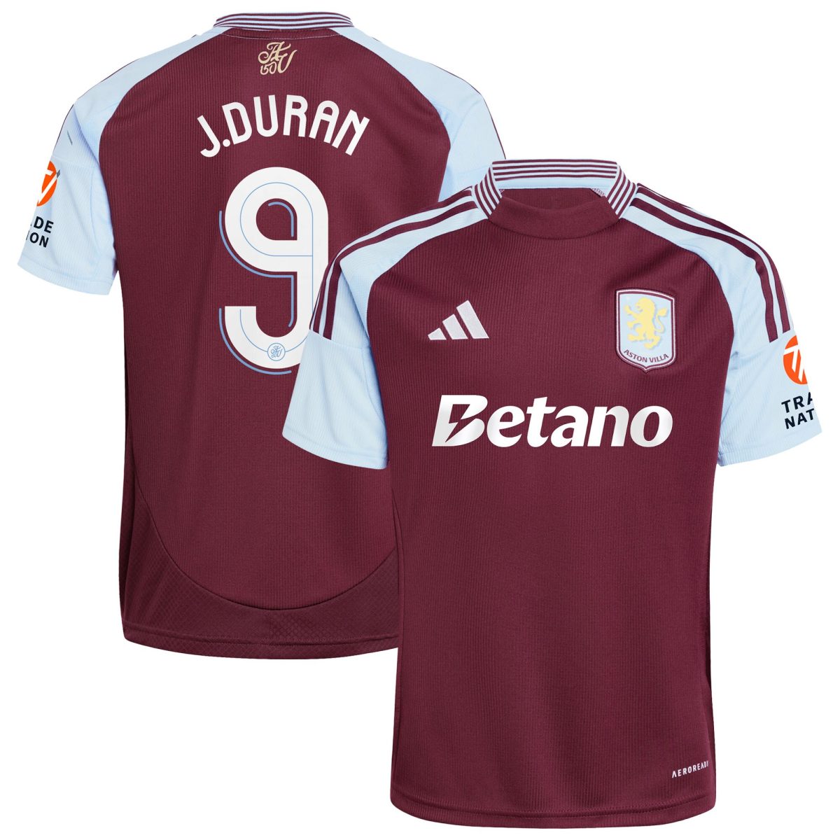 aston villa adidas home shirt 2024-25 with j.duran 9 cup printing Collection - Aston Villa Official Store