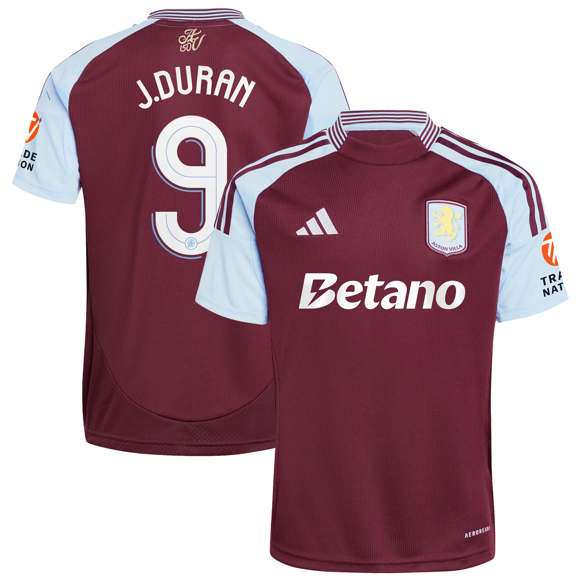 aston villa adidas home shirt 2024-25 with j.duran 9 cup printing Collection - Aston Villa Official Store