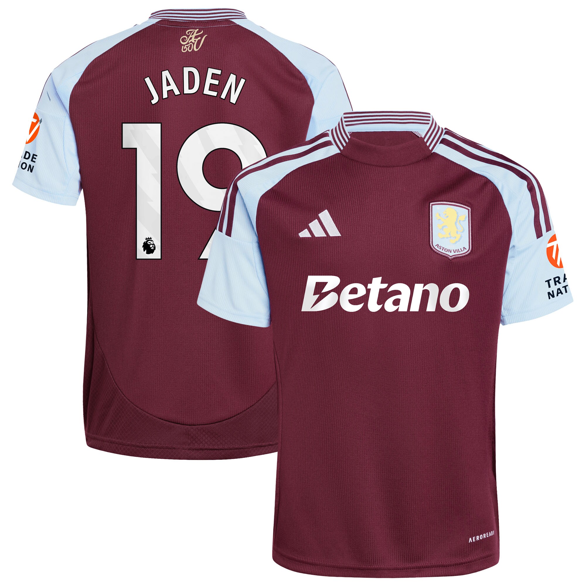 aston villa adidas home shirt 2024-25 with jaden 19 printing Collection - Aston Villa Official Store