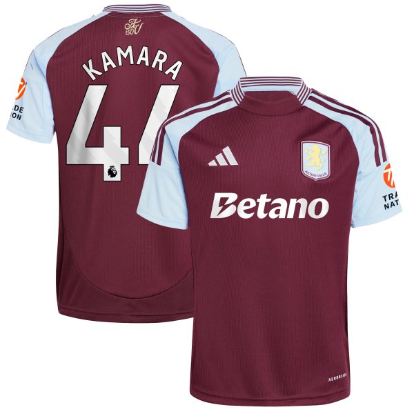aston villa adidas home shirt 2024-25 with kamara 44 printing Collection - Aston Villa Official Store
