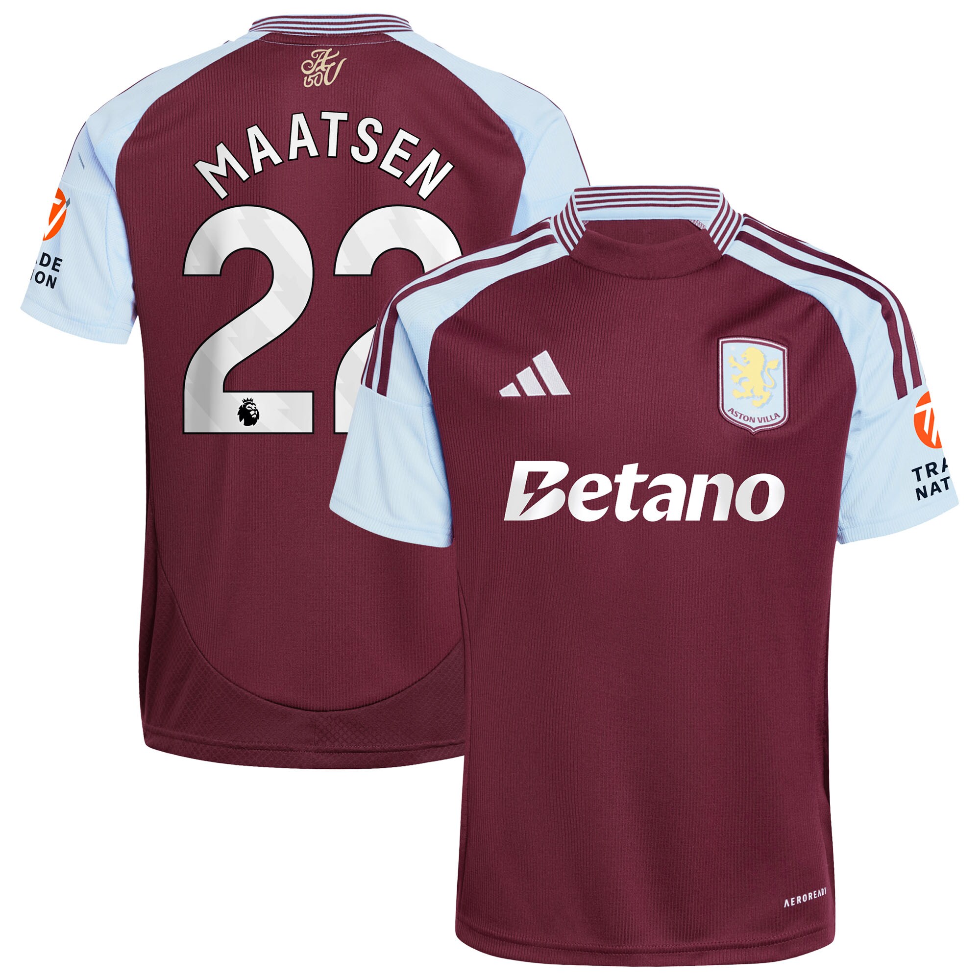 aston villa adidas home shirt 2024-25 with maatsen 22 printing Collection - Aston Villa Official Store
