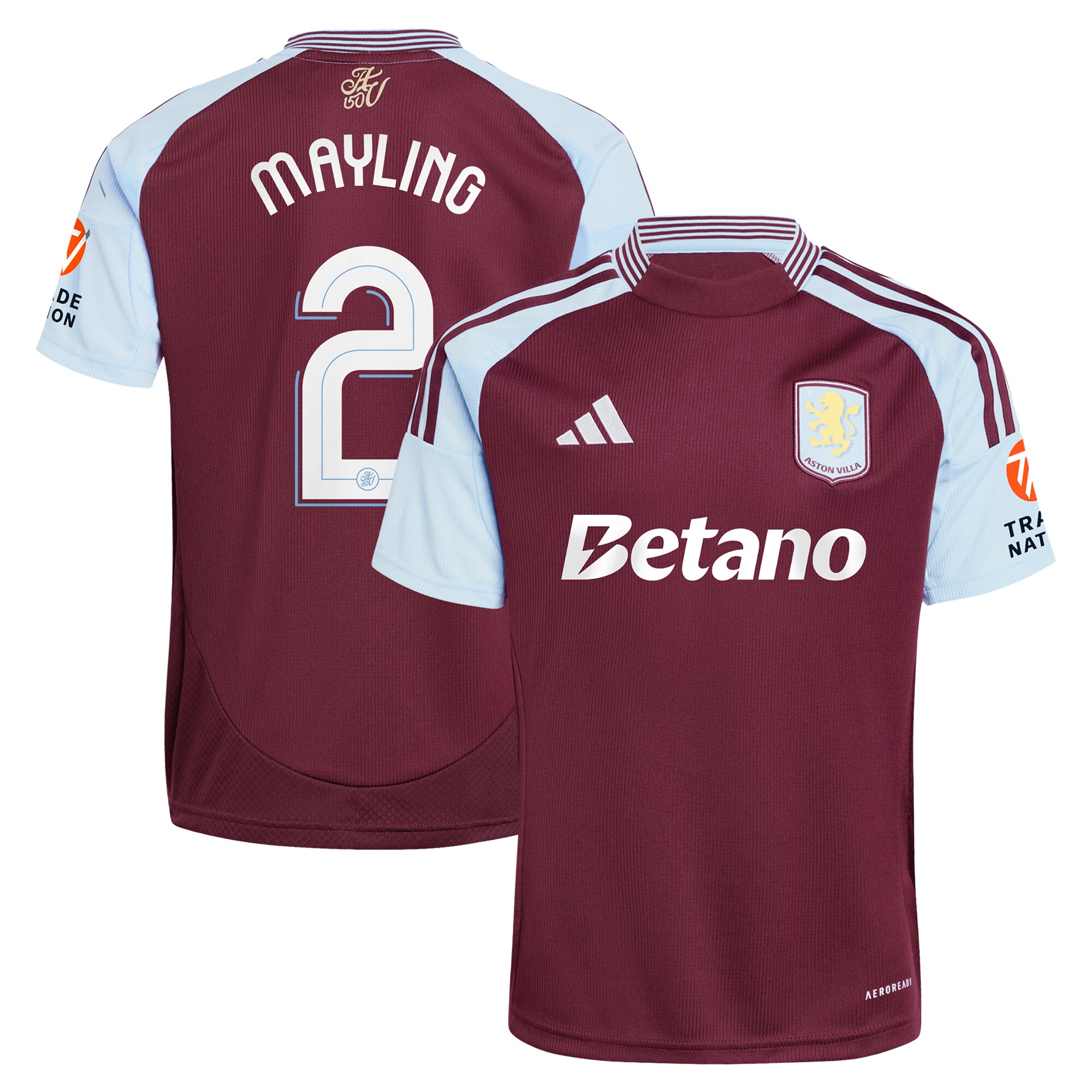 aston villa adidas home shirt 2024-25 with mayling 2 cup printing Collection - Aston Villa Official Store