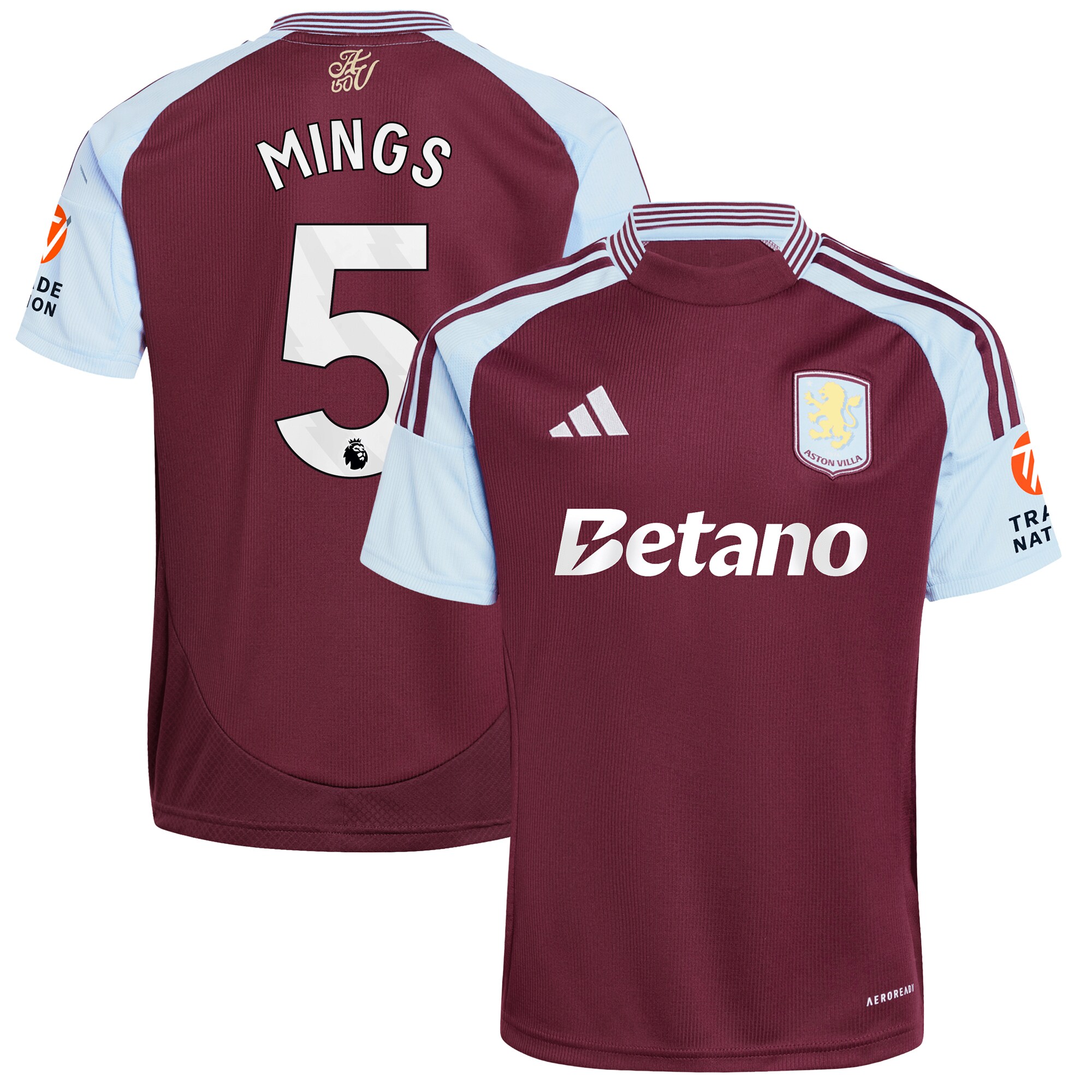 aston villa adidas home shirt 2024-25 with mings 5 printing Collection - Aston Villa Official Store