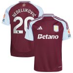 aston villa adidas home shirt 2024-25 with nedeljković 20 printing Collection - Aston Villa Official Store