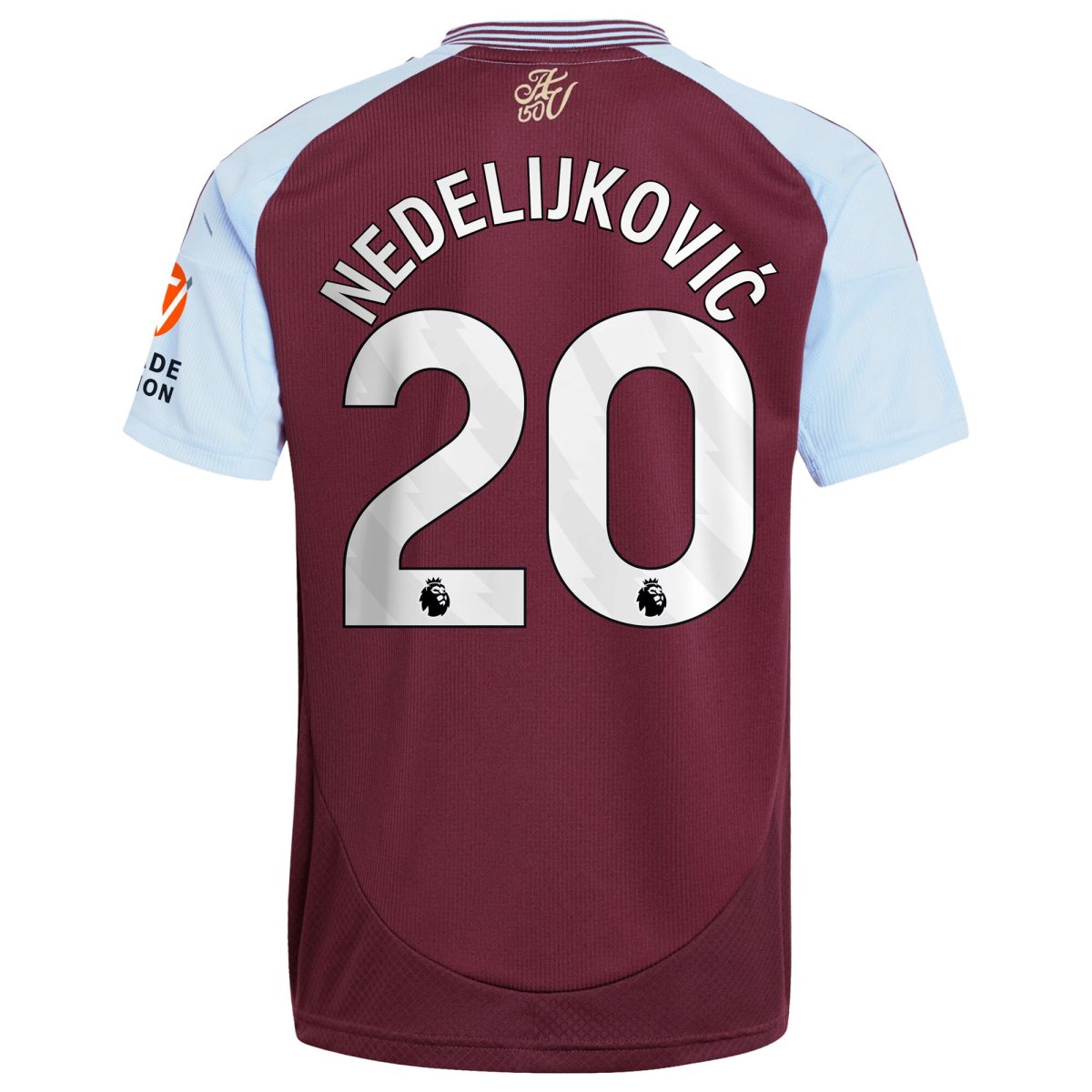 aston villa adidas home shirt 2024-25 with nedeljković 20 printing Collection - Aston Villa Official Store