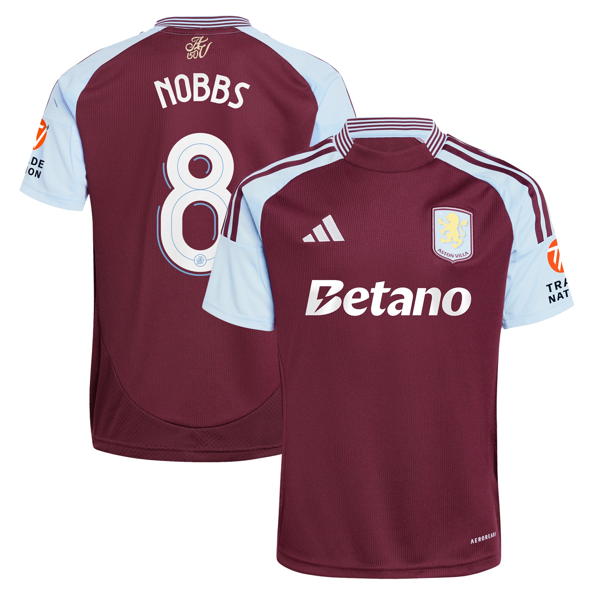 aston villa adidas home shirt 2024-25 with nobbs 8 cup printing Collection - Aston Villa Official Store