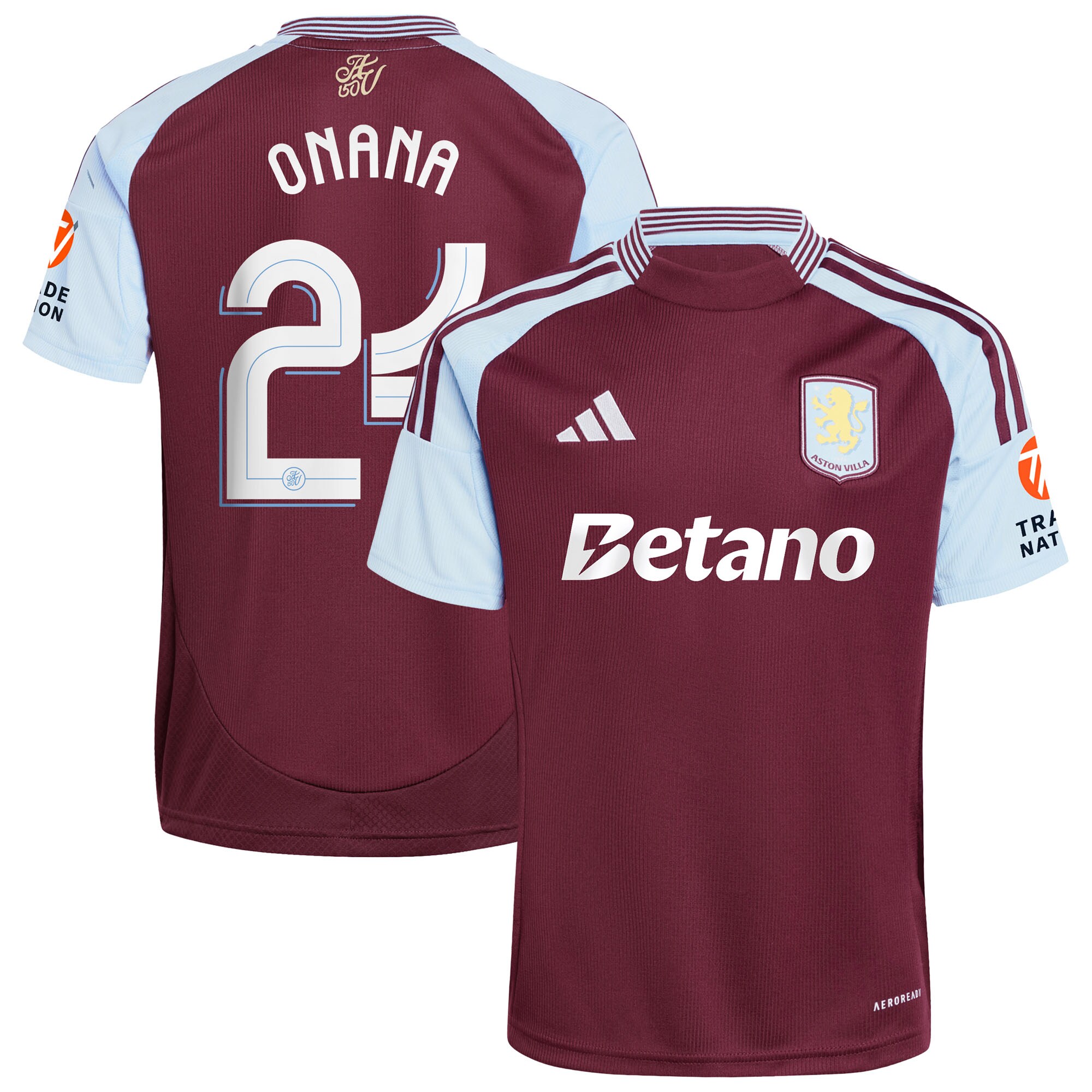 aston villa adidas home shirt 2024-25 with onana 24 cup printing Collection - Aston Villa Official Store
