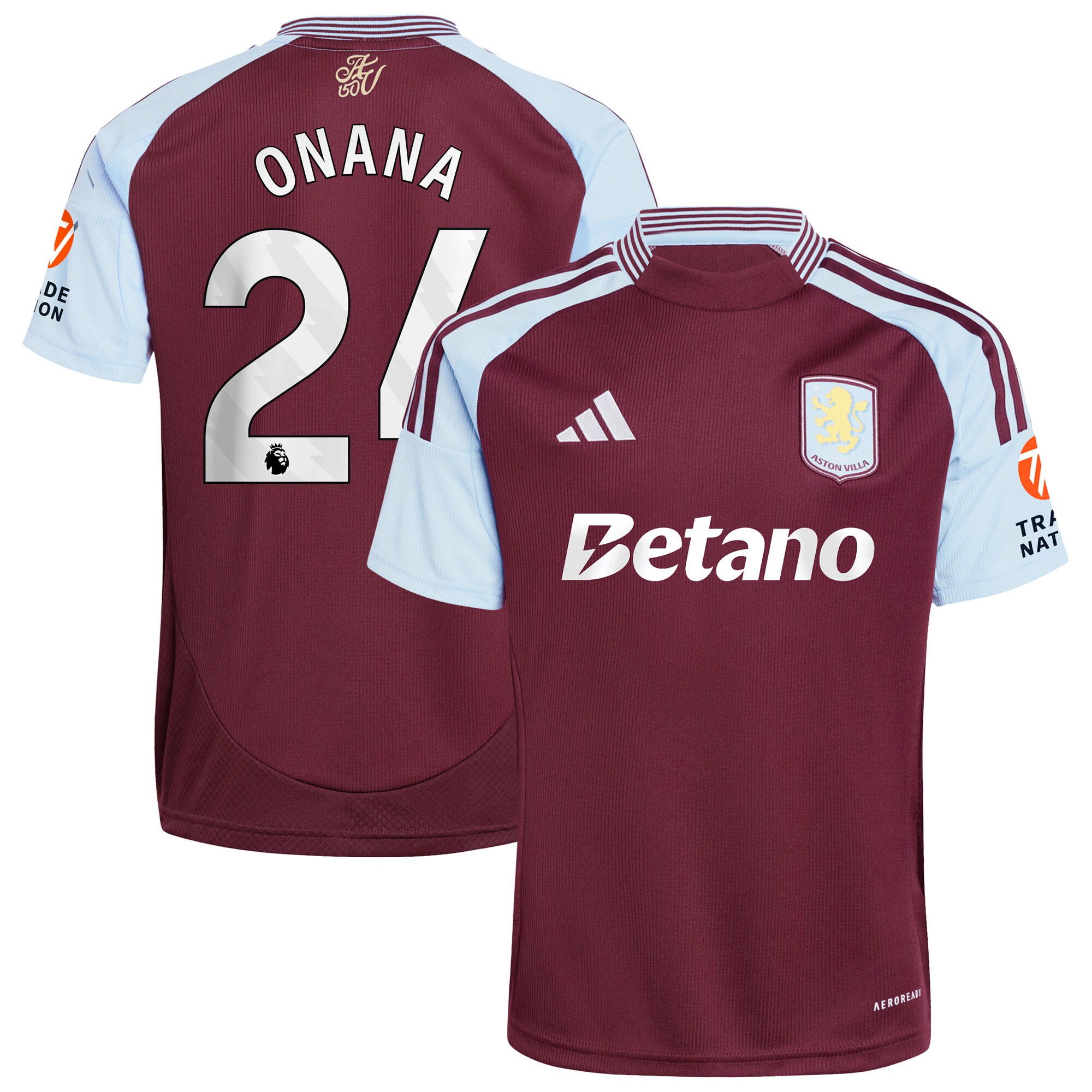 aston villa adidas home shirt 2024-25 with onana 24 printing Collection - Aston Villa Official Store