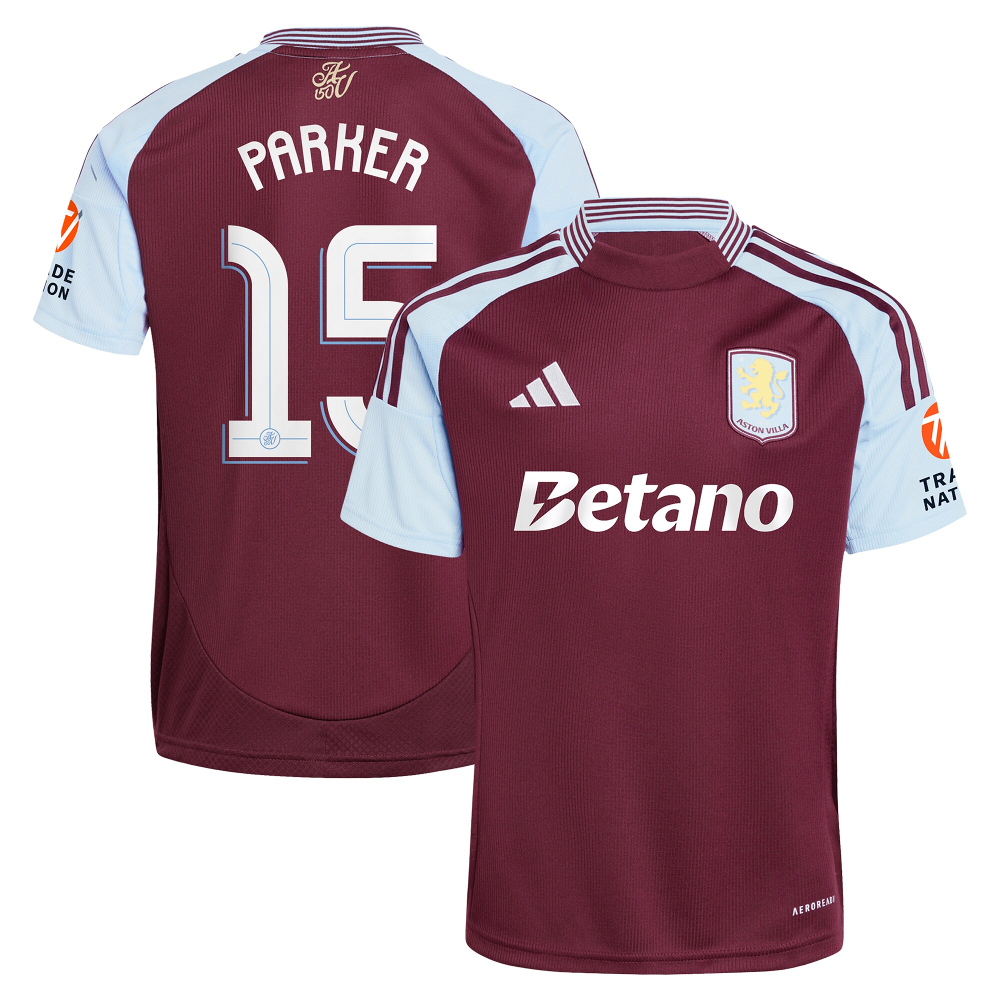 aston villa adidas home shirt 2024-25 with parker 15 cup printing Collection - Aston Villa Official Store