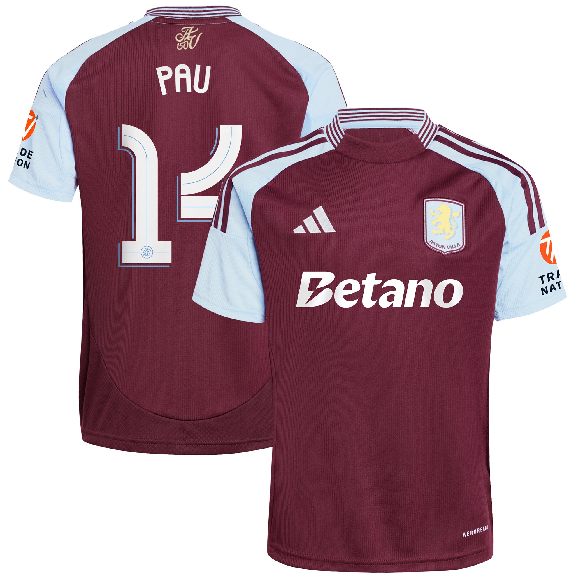 aston villa adidas home shirt 2024-25 with pau 14 cup printing Collection - Aston Villa Official Store