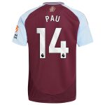 aston villa adidas home shirt 2024-25 with pau 14 printing Collection - Aston Villa Official Store