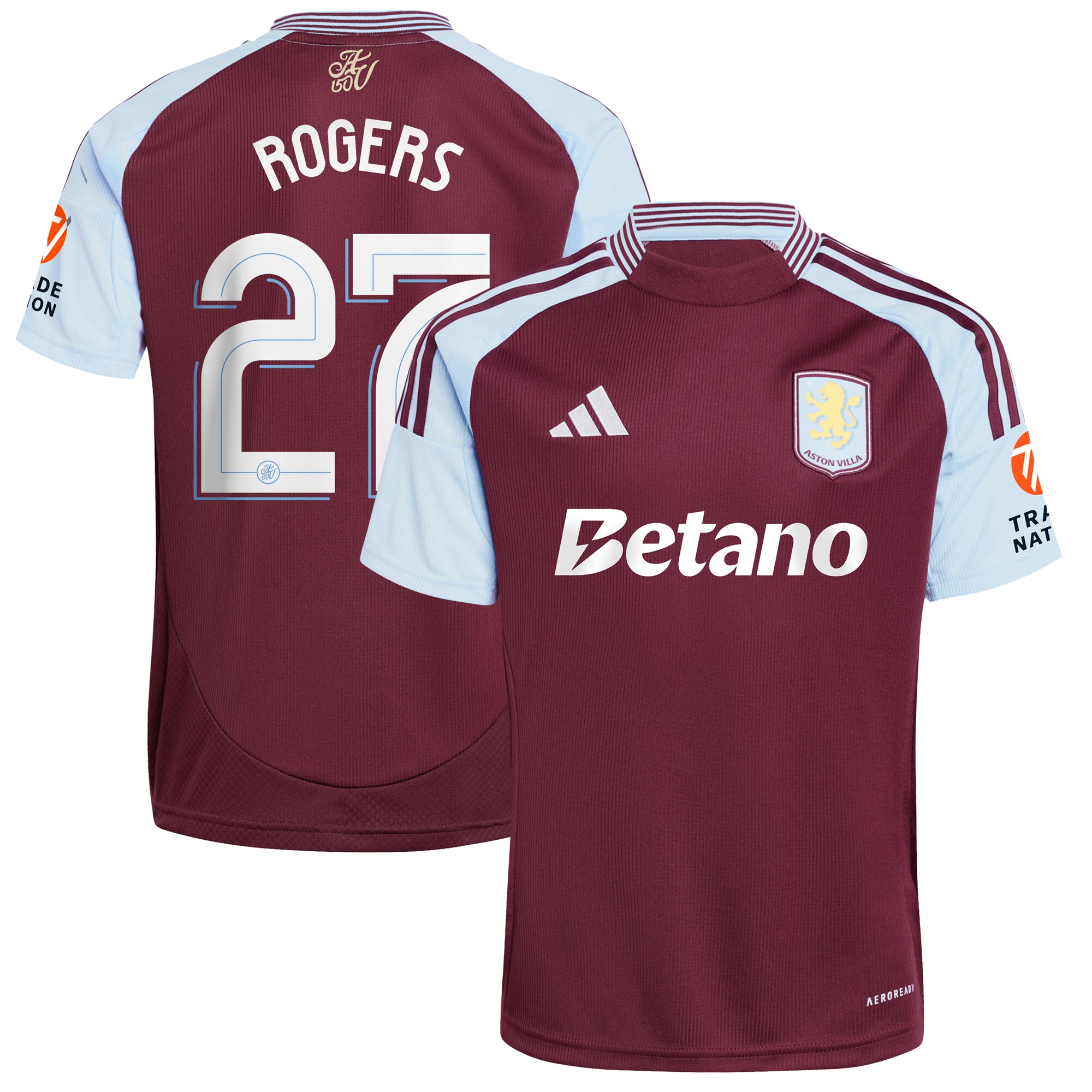 aston villa adidas home shirt 2024-25 with rogers 27 cup printing Collection - Aston Villa Official Store