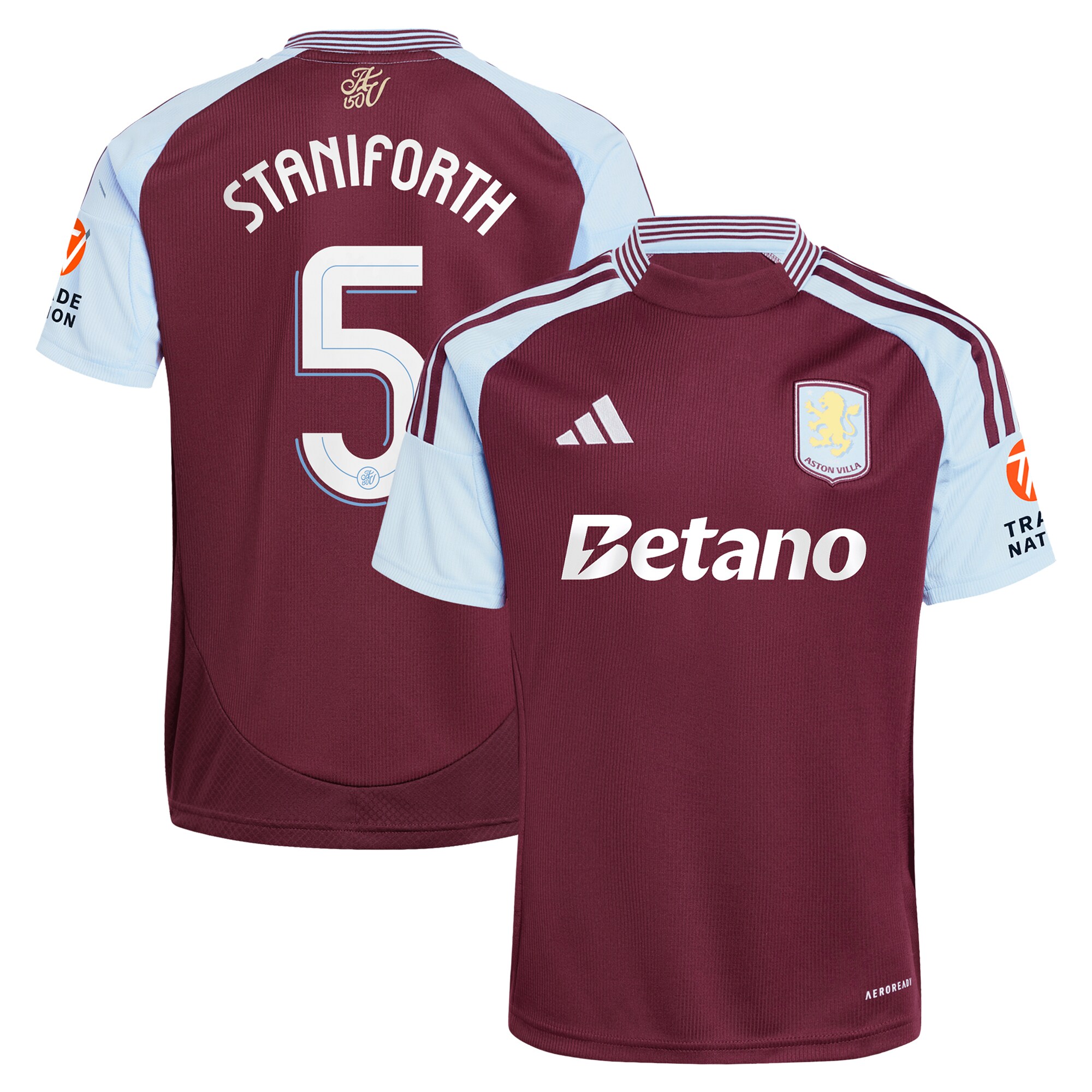 aston villa adidas home shirt 2024-25 with staniforth 5 cup printing Collection - Aston Villa Official Store