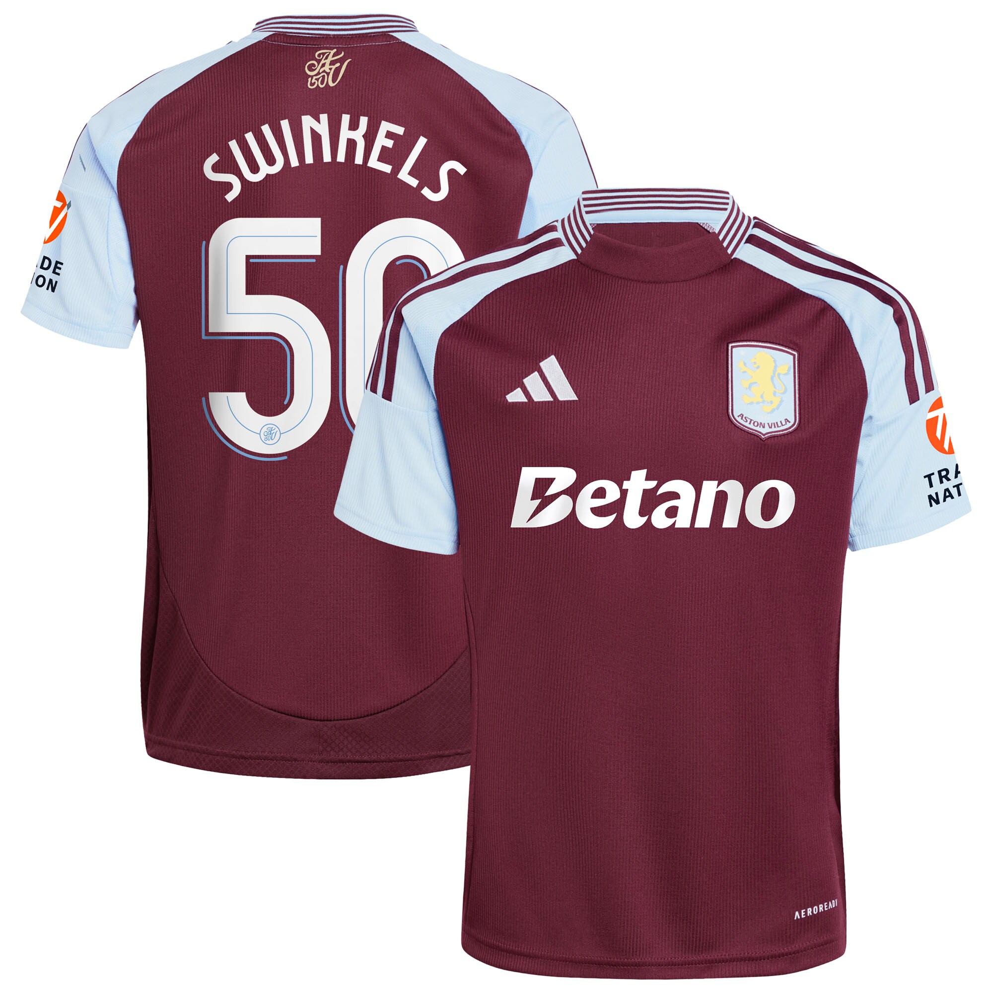 aston villa adidas home shirt 2024-25 with swinkels 50 cup printing Collection - Aston Villa Official Store