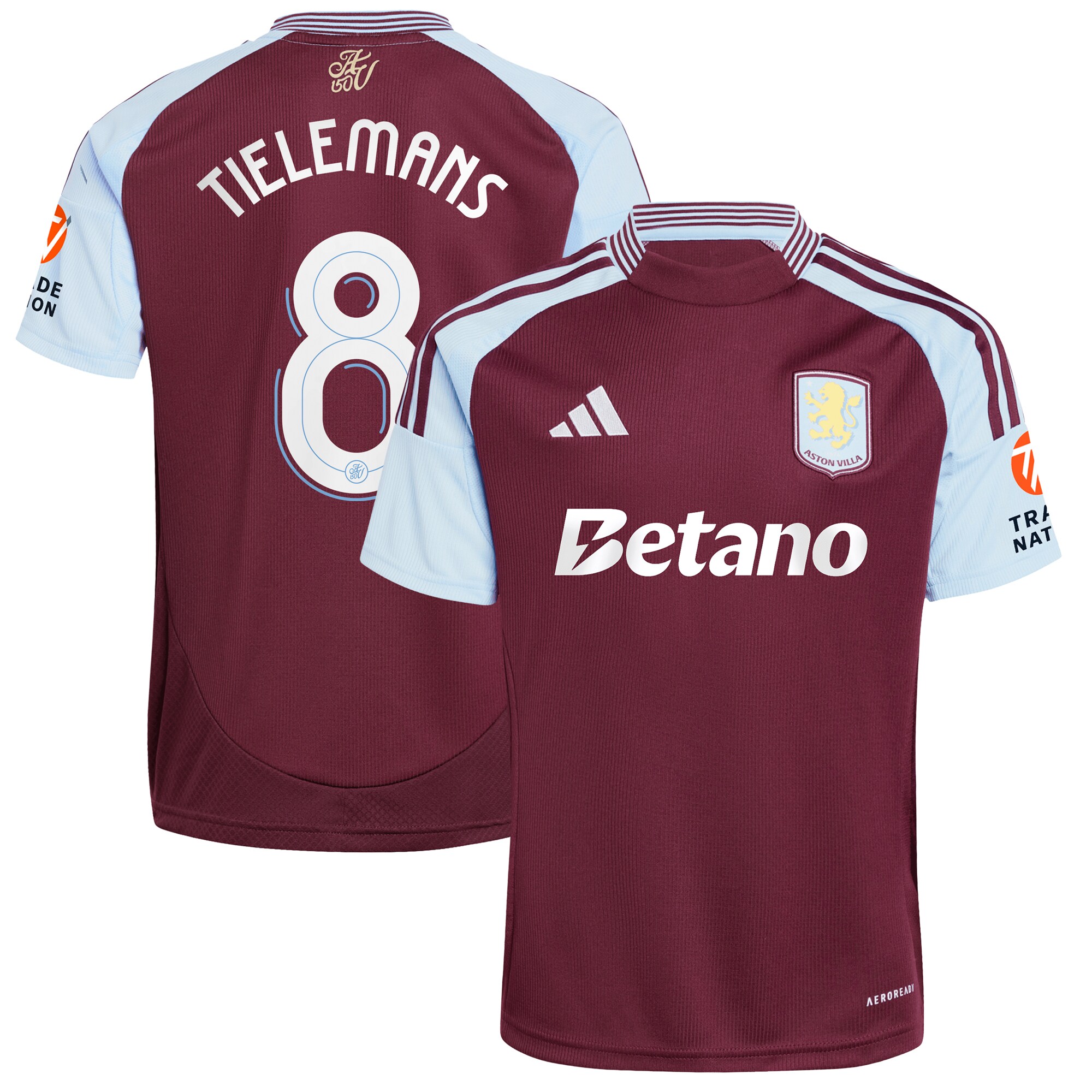 aston villa adidas home shirt 2024-25 with tielemans 8 cup printing Collection - Aston Villa Official Store