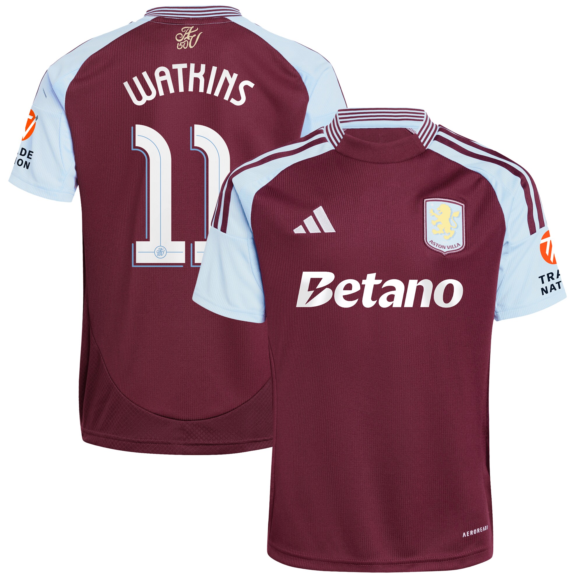 aston villa adidas home shirt 2024-25 with watkins 11 cup printing Collection - Aston Villa Official Store