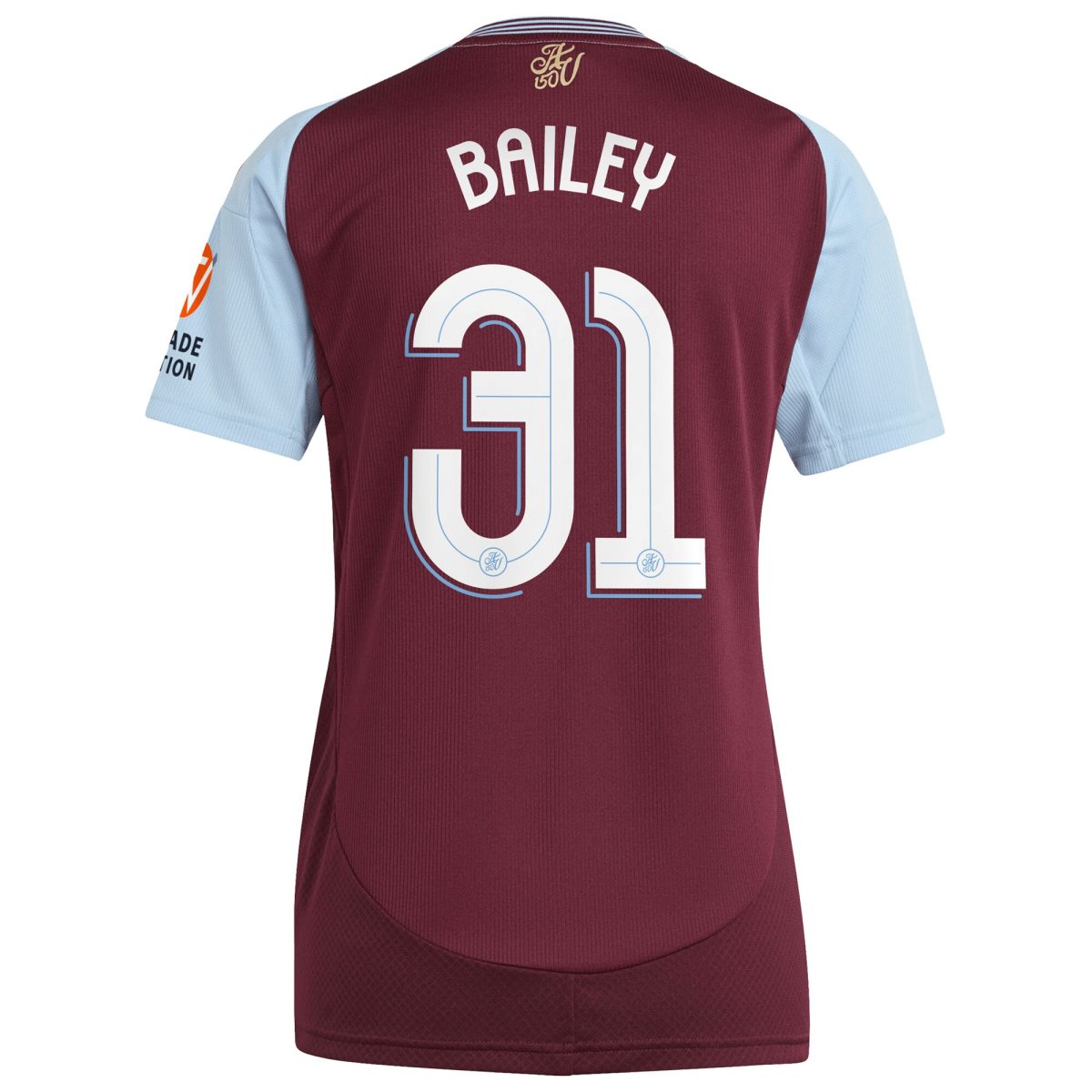 aston villa adidas home shirt 2024-25 – womens with bailey 31 cup printing Collection - Aston Villa Official Store