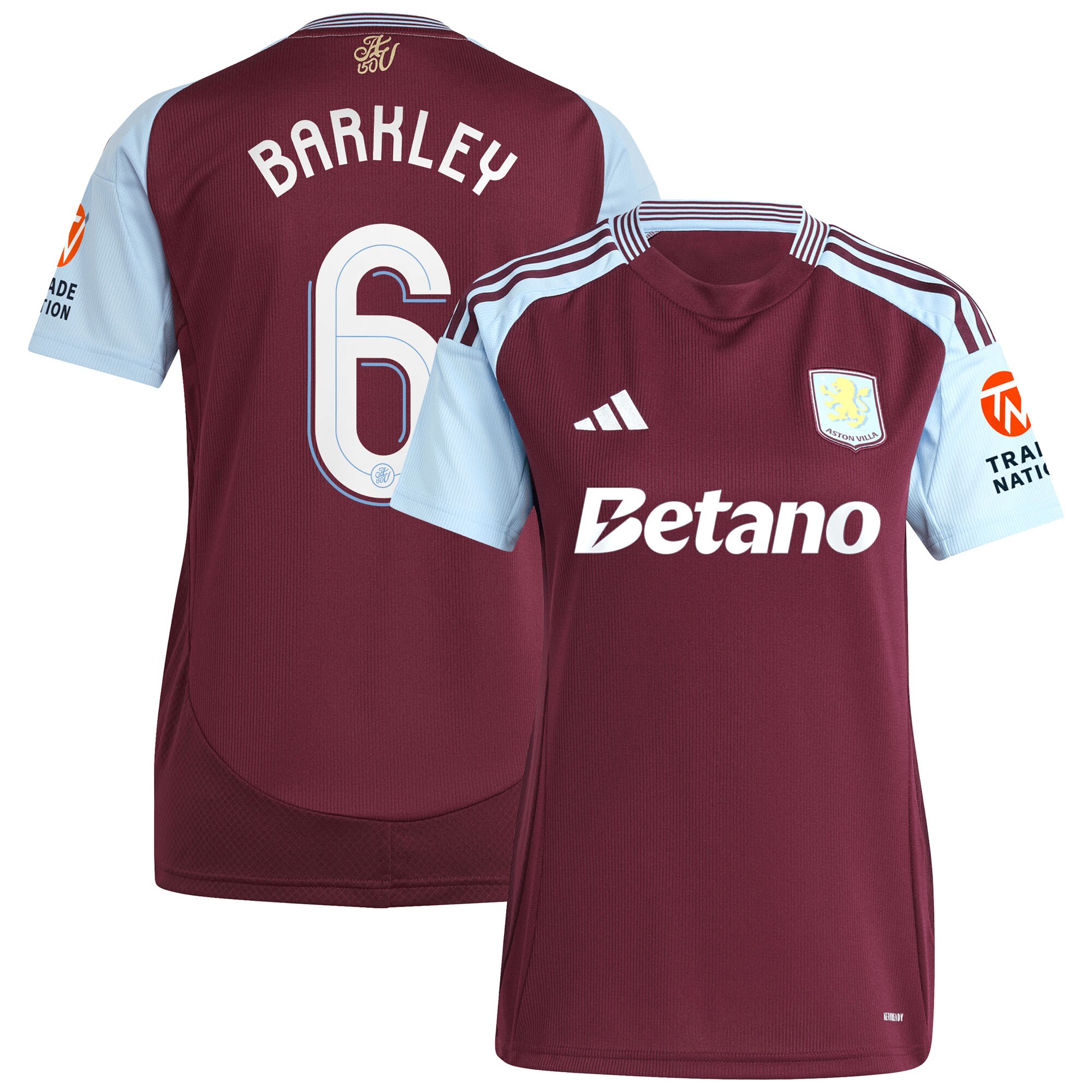 aston villa adidas home shirt 2024-25 – womens with barkley 6 cup printing Collection - Aston Villa Official Store