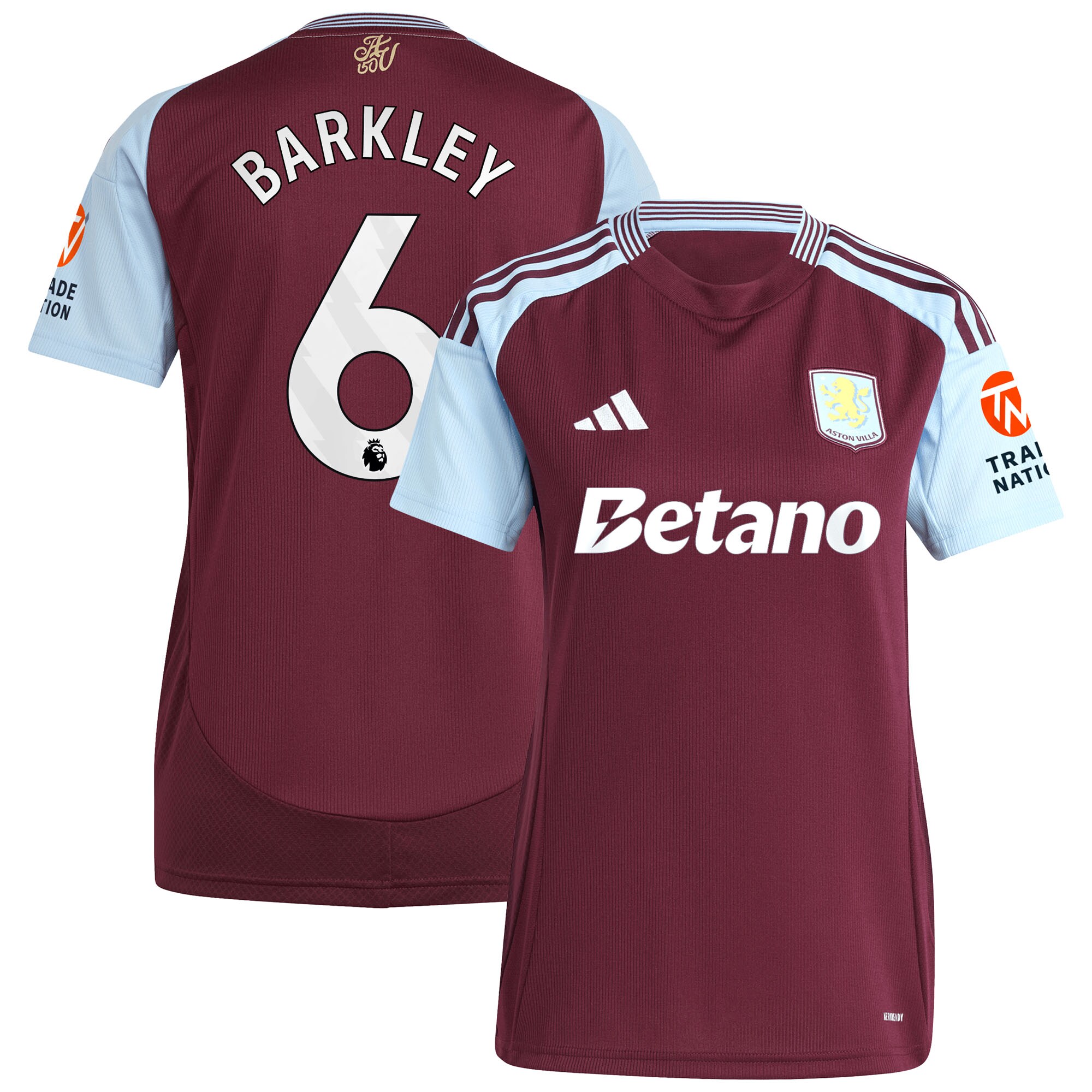 aston villa adidas home shirt 2024-25 – womens with barkley 6 printing Collection - Aston Villa Official Store