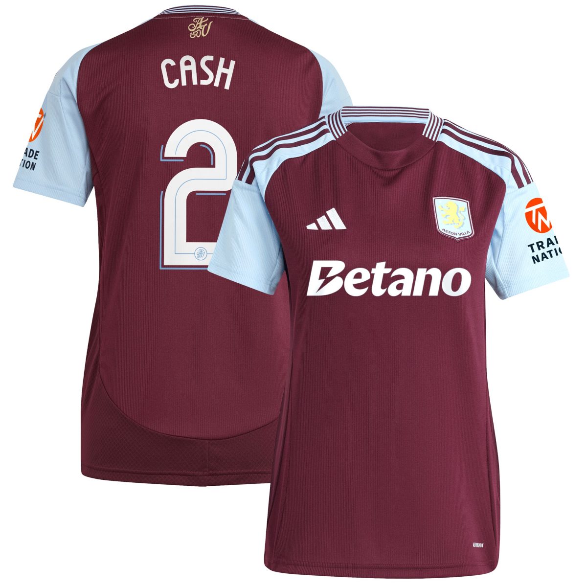 aston villa adidas home shirt 2024-25 – womens with cash 2 cup printing Collection - Aston Villa Official Store