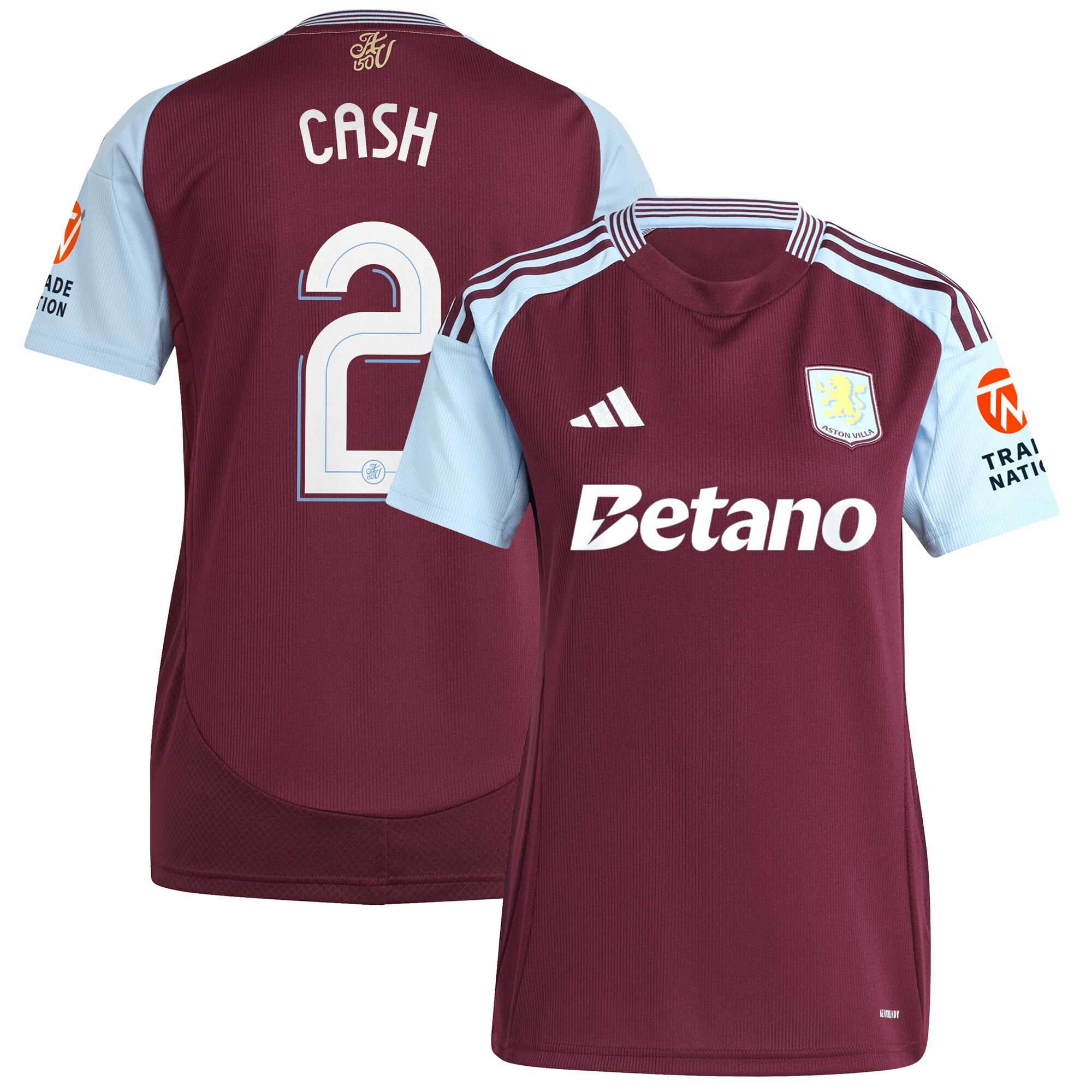 aston villa adidas home shirt 2024-25 – womens with cash 2 cup printing Collection - Aston Villa Official Store