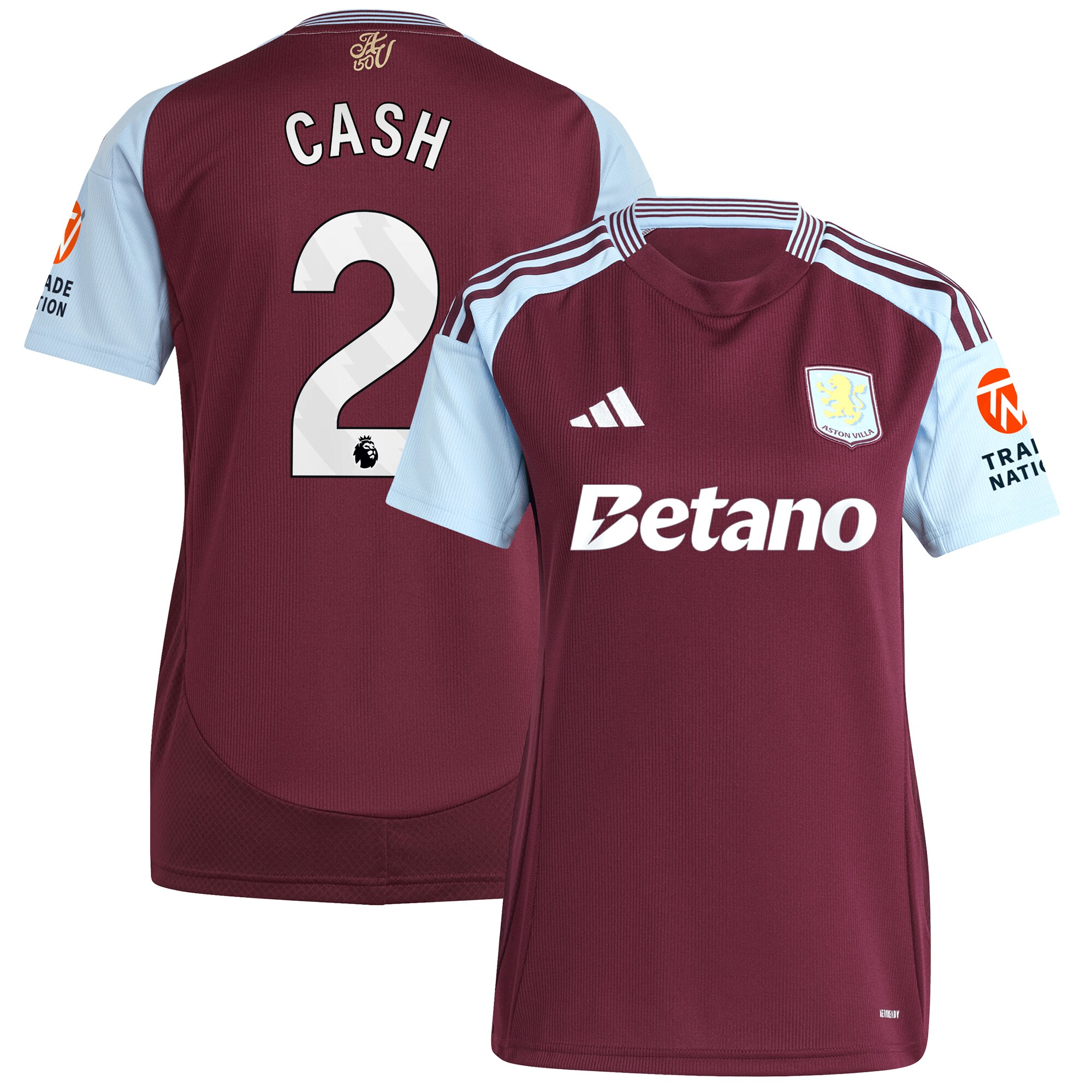 aston villa adidas home shirt 2024-25 – womens with cash 2 printing Collection - Aston Villa Official Store