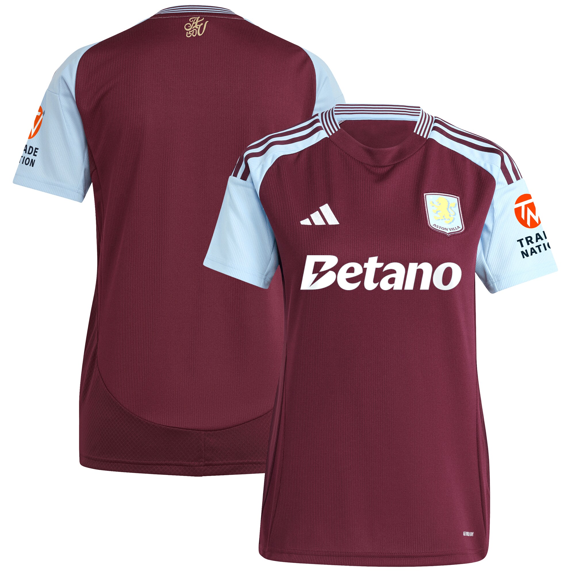 aston villa adidas home shirt 2024-25 – womens with custom printing Collection - Aston Villa Official Store