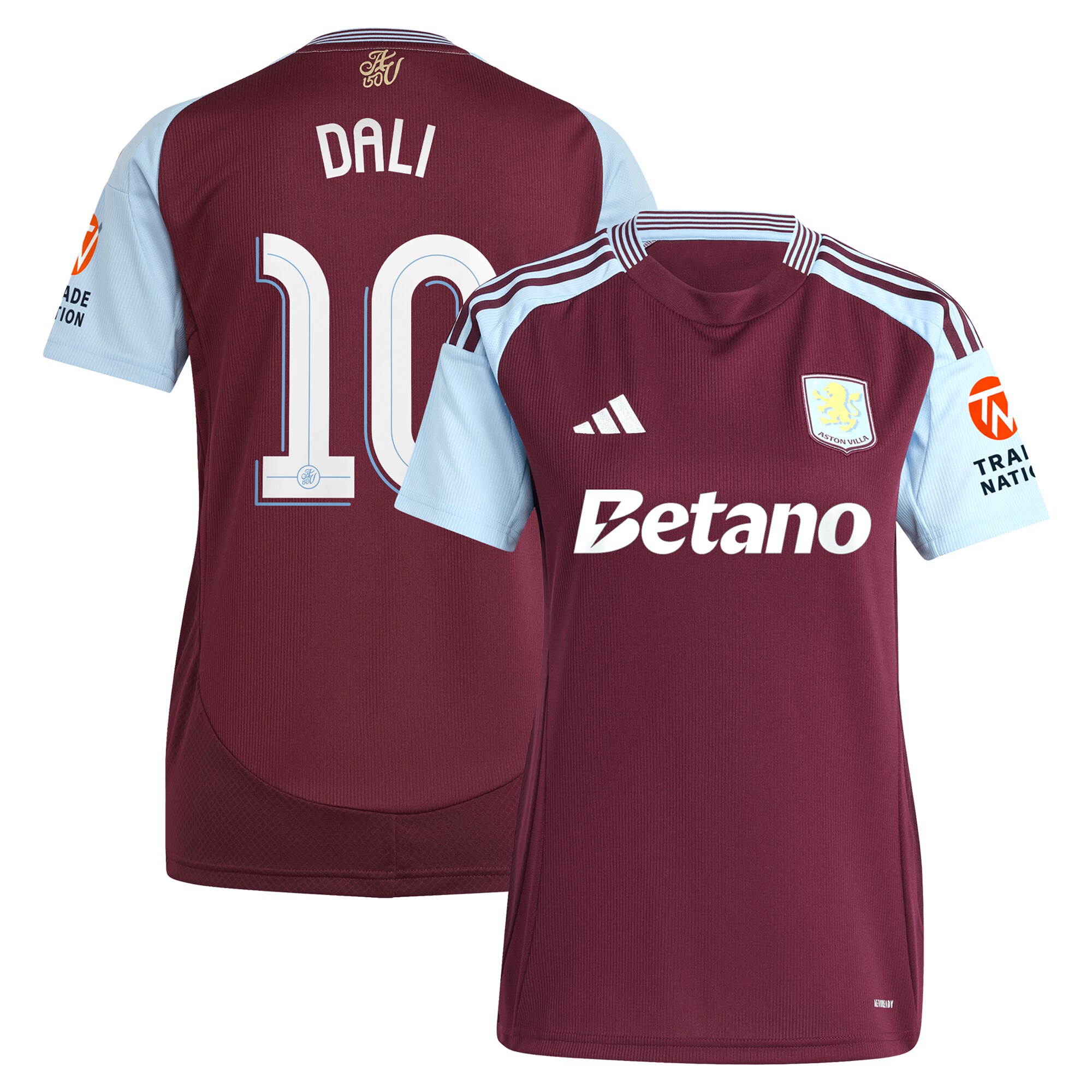 aston villa adidas home shirt 2024-25 – womens with dali 10 cup printing Collection - Aston Villa Official Store