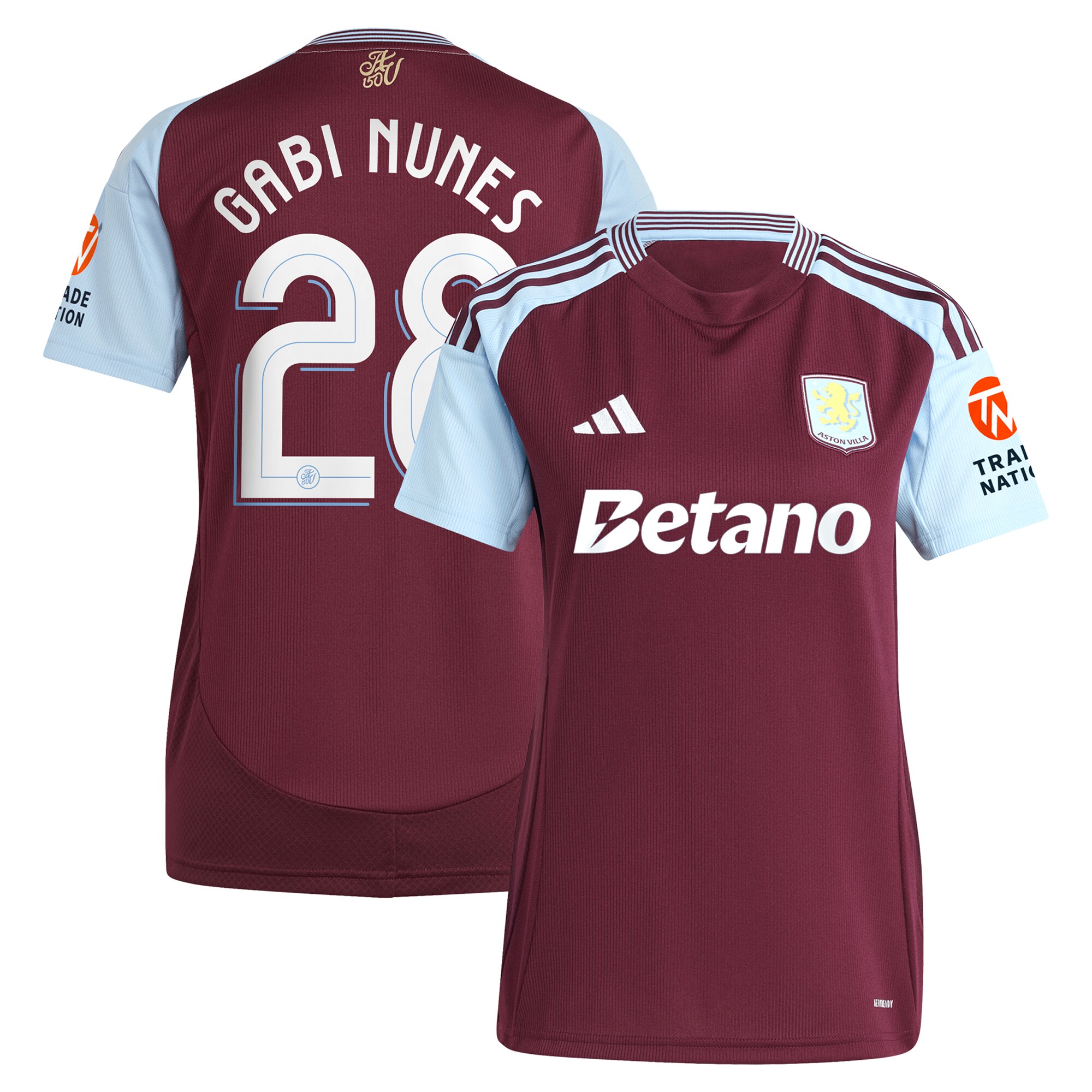 aston villa adidas home shirt 2024-25 – womens with gabi nunes 28 cup printing Collection - Aston Villa Official Store
