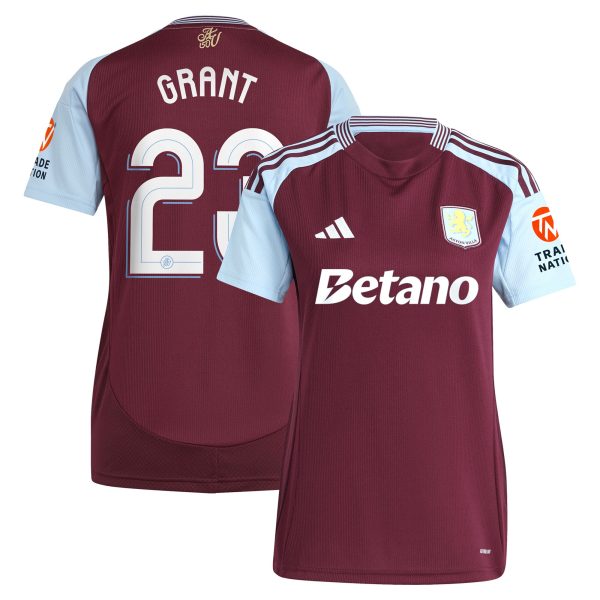 aston villa adidas home shirt 2024-25 – womens with grant 23 cup printing Collection - Aston Villa Official Store