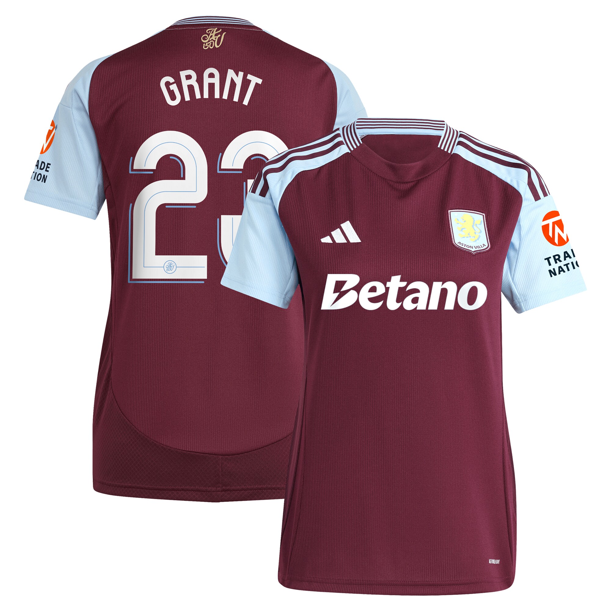 aston villa adidas home shirt 2024-25 – womens with grant 23 cup printing Collection - Aston Villa Official Store