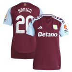 aston villa adidas home shirt 2024-25 – womens with hanson 20 cup printing Collection - Aston Villa Official Store