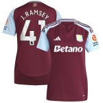 aston villa adidas home shirt 2024-25 – womens with j. ramsey 41 printing Collection - Aston Villa Official Store
