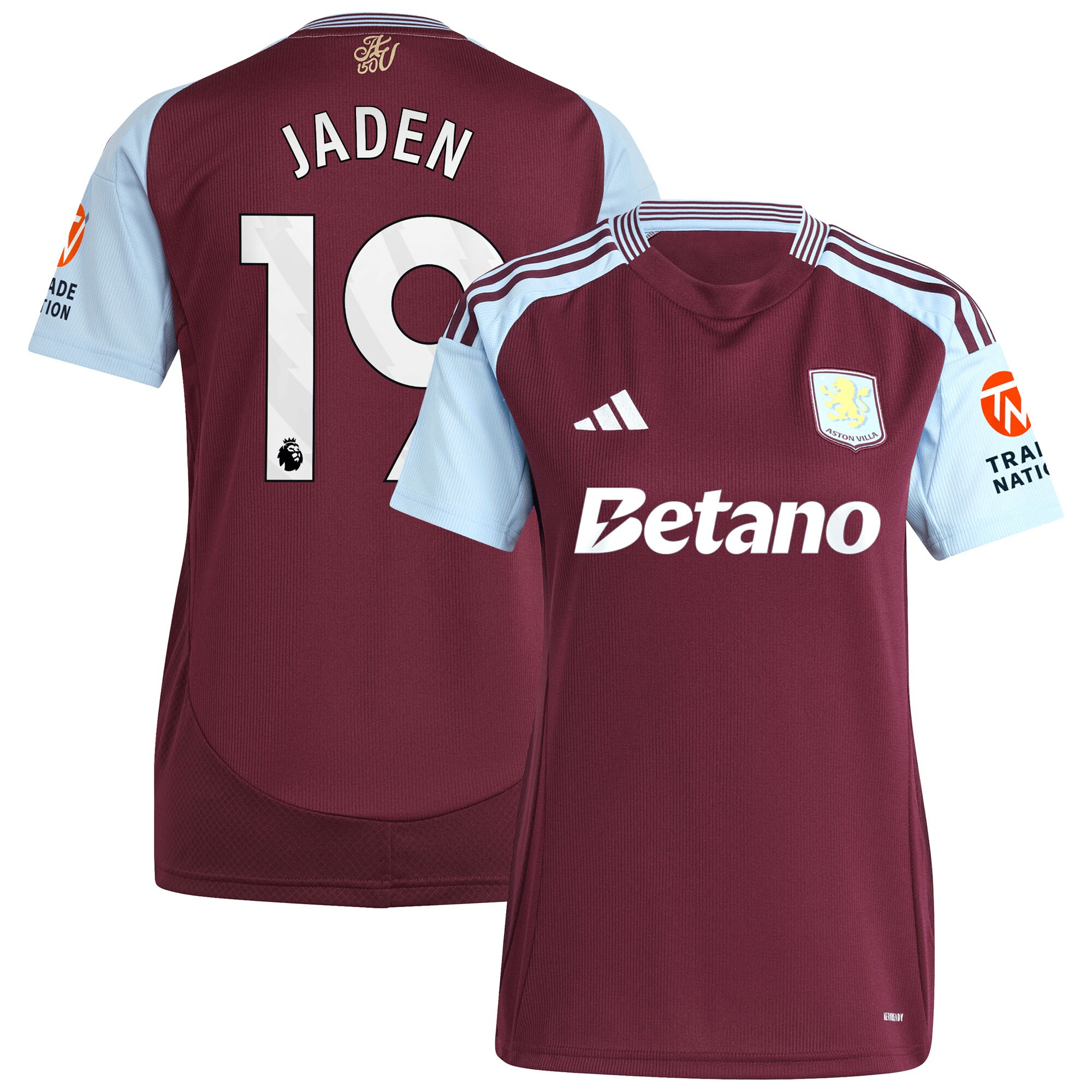 aston villa adidas home shirt 2024-25 – womens with jaden 19 printing Collection - Aston Villa Official Store