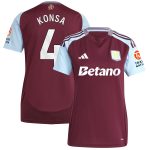 aston villa adidas home shirt 2024-25 – womens with konsa 4 printing Collection - Aston Villa Official Store