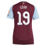 aston villa adidas home shirt 2024-25 – womens with leon 19 cup printing Collection - Aston Villa Official Store