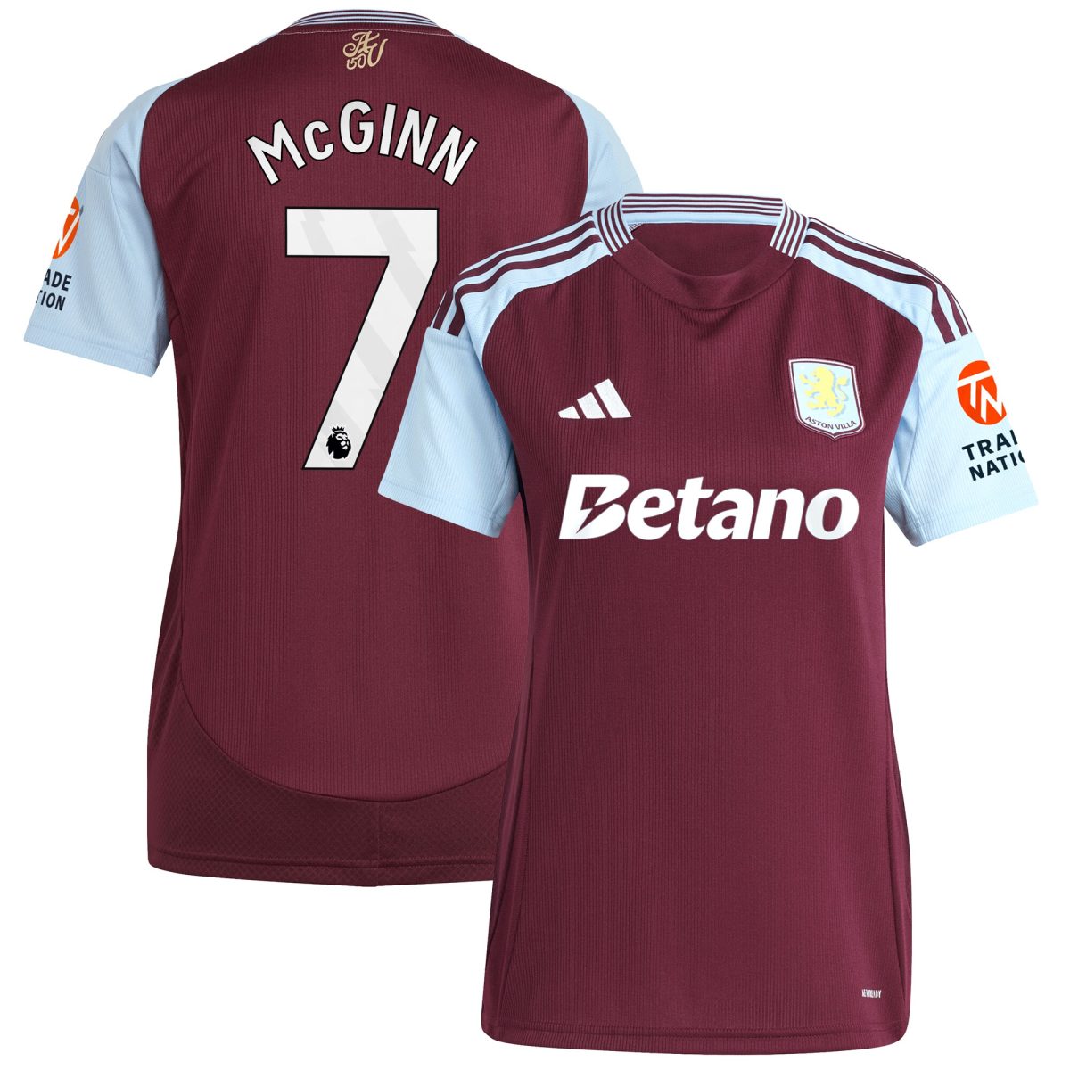 aston villa adidas home shirt 2024-25 – womens with mcginn 7 printing Collection - Aston Villa Official Store
