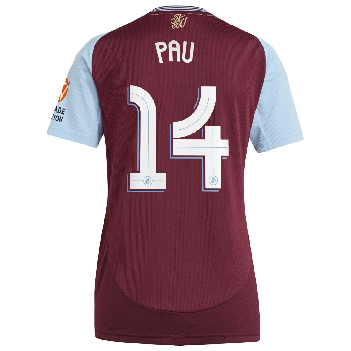 aston villa adidas home shirt 2024-25 – womens with pau 14 cup printing Collection - Aston Villa Official Store