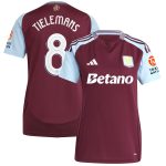 aston villa adidas home shirt 2024-25 – womens with tielemans 8 cup printing Collection - Aston Villa Official Store