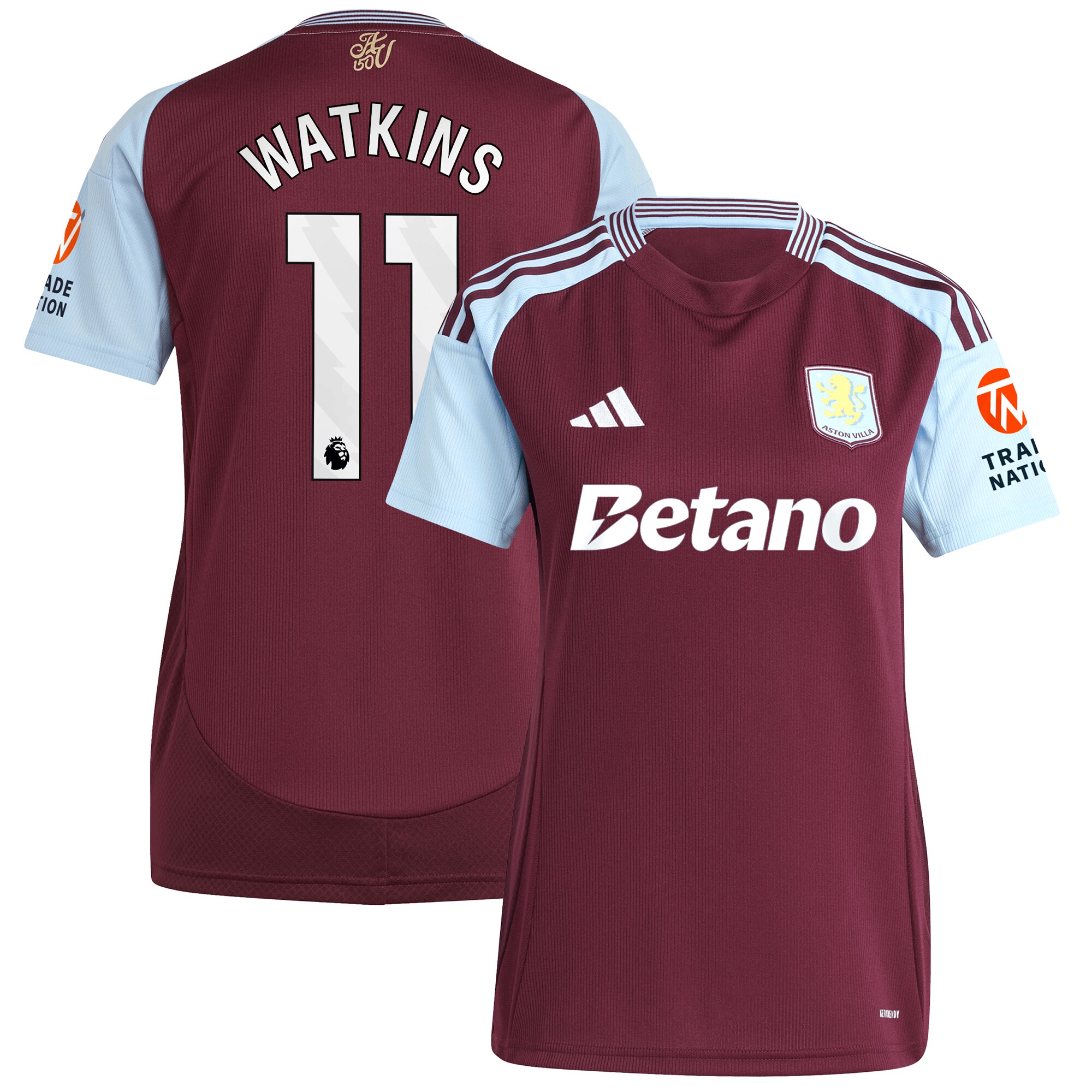 aston villa adidas home shirt 2024-25 – womens with watkins 11 printing Collection - Aston Villa Official Store