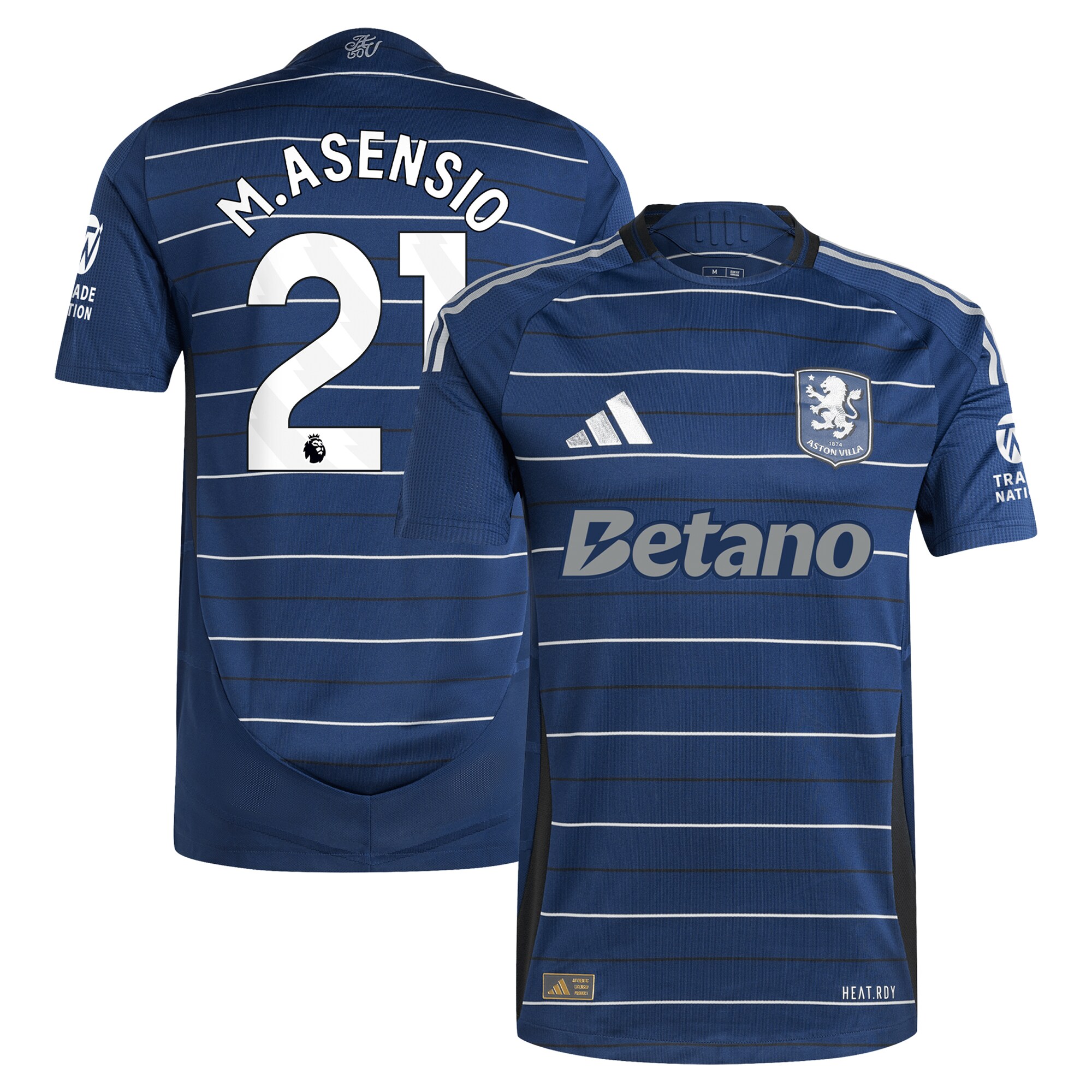 aston villa adidas third authentic shirt 2024-25 with m.asensio 21 printing Collection - Aston Villa Official Store