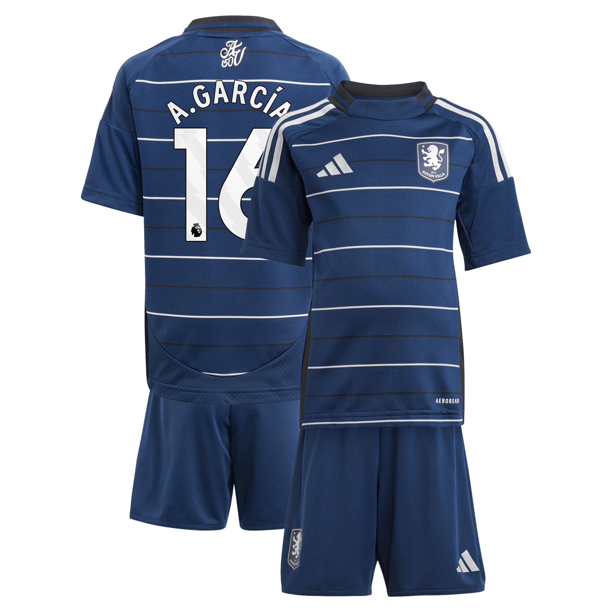 aston villa adidas third minikit 2024-25 with a.garcía 16 printing Collection - Aston Villa Official Store