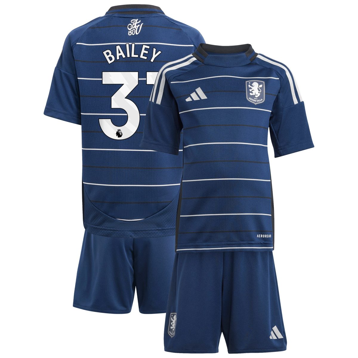 aston villa adidas third minikit 2024-25 with bailey 31 printing Collection - Aston Villa Official Store