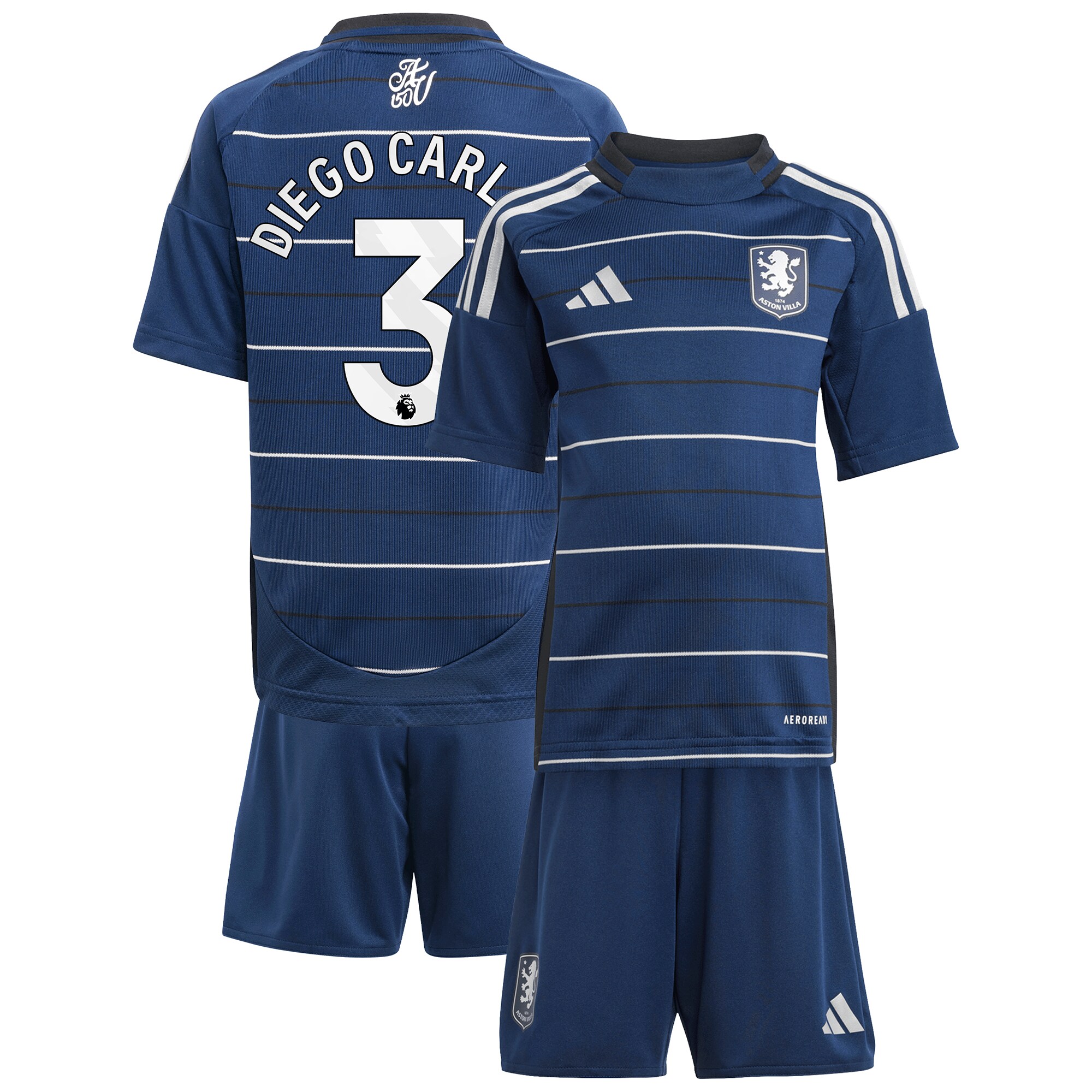 aston villa adidas third minikit 2024-25 with diego carlos 3 printing Collection - Aston Villa Official Store