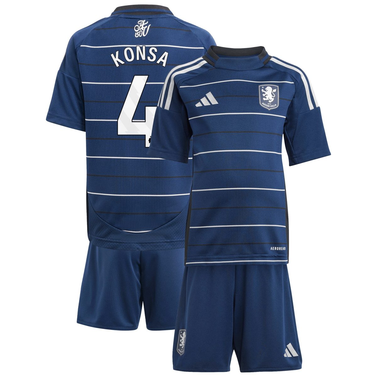 aston villa adidas third minikit 2024-25 with konsa 4 printing Collection - Aston Villa Official Store