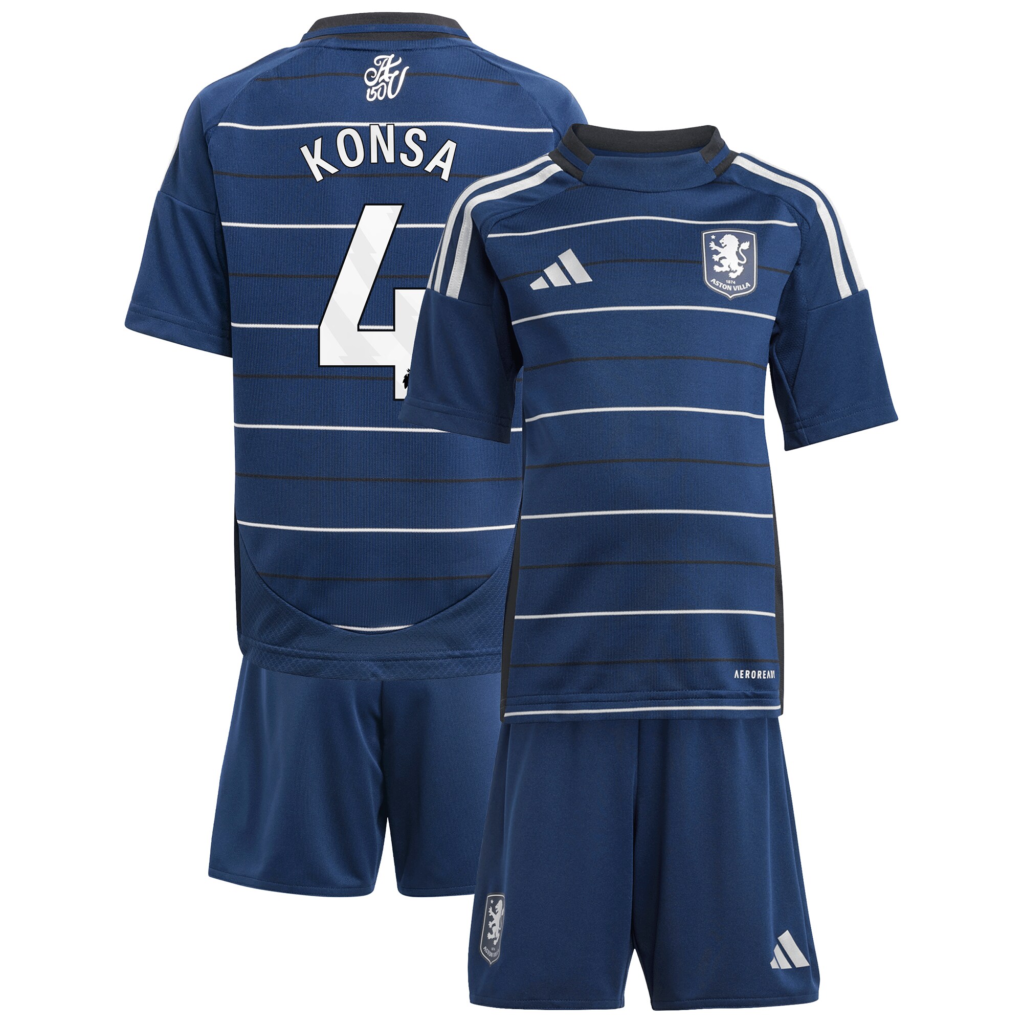aston villa adidas third minikit 2024-25 with konsa 4 printing Collection - Aston Villa Official Store