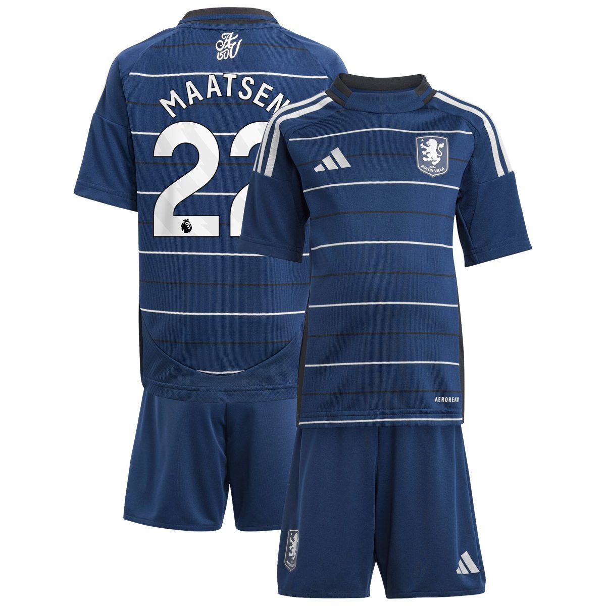 aston villa adidas third minikit 2024-25 with maatsen 22 printing Collection - Aston Villa Official Store