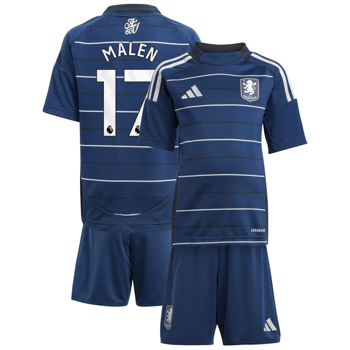 aston villa adidas third minikit 2024-25 with malen 17 printing Collection - Aston Villa Official Store