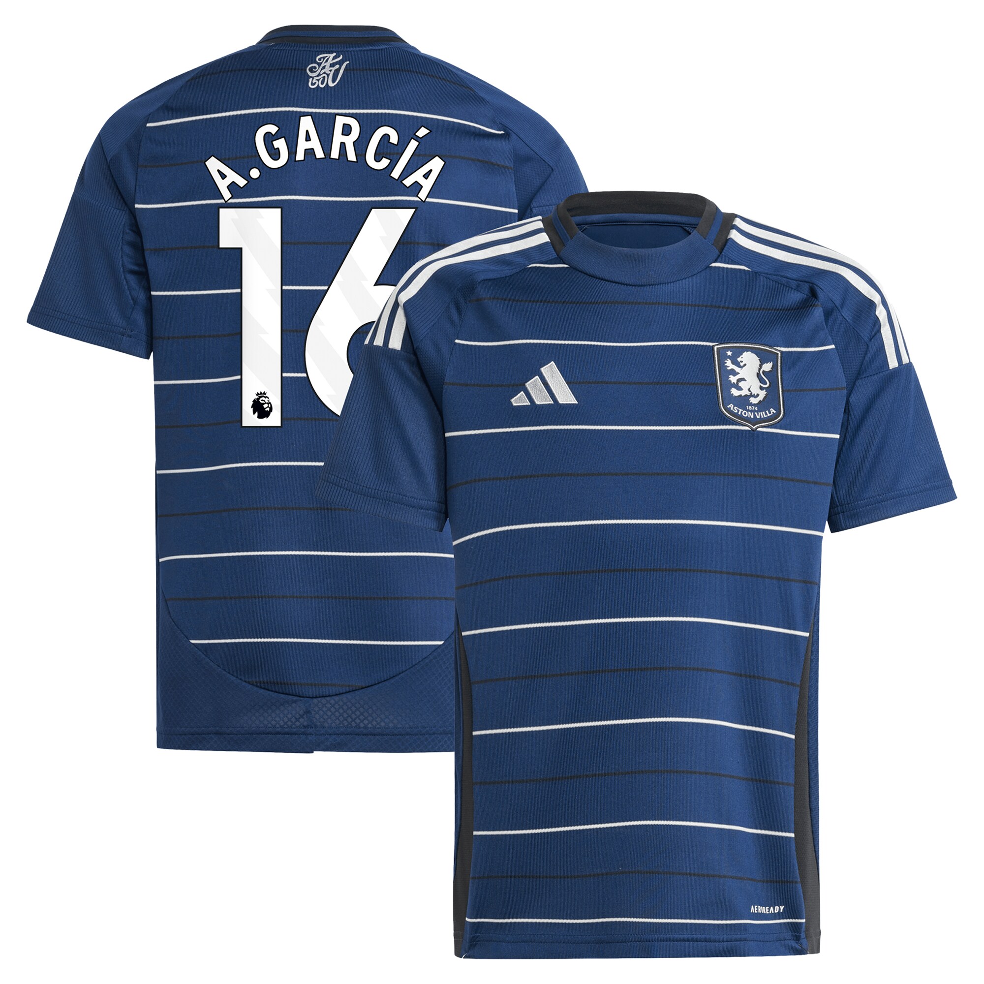 aston villa adidas third shirt 2024-25 – kids with a.garcía 16 printing Collection - Aston Villa Official Store