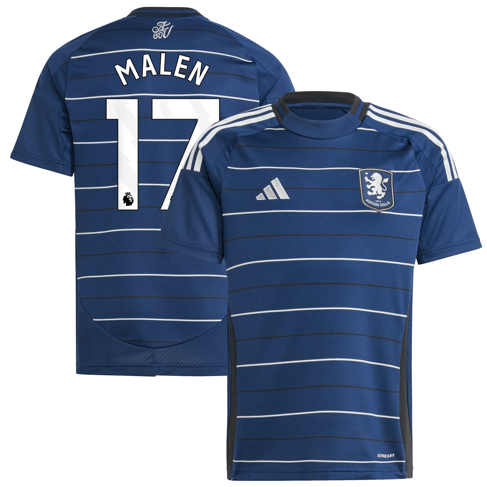aston villa adidas third shirt 2024-25 – kids with malen 17 printing Collection - Aston Villa Official Store